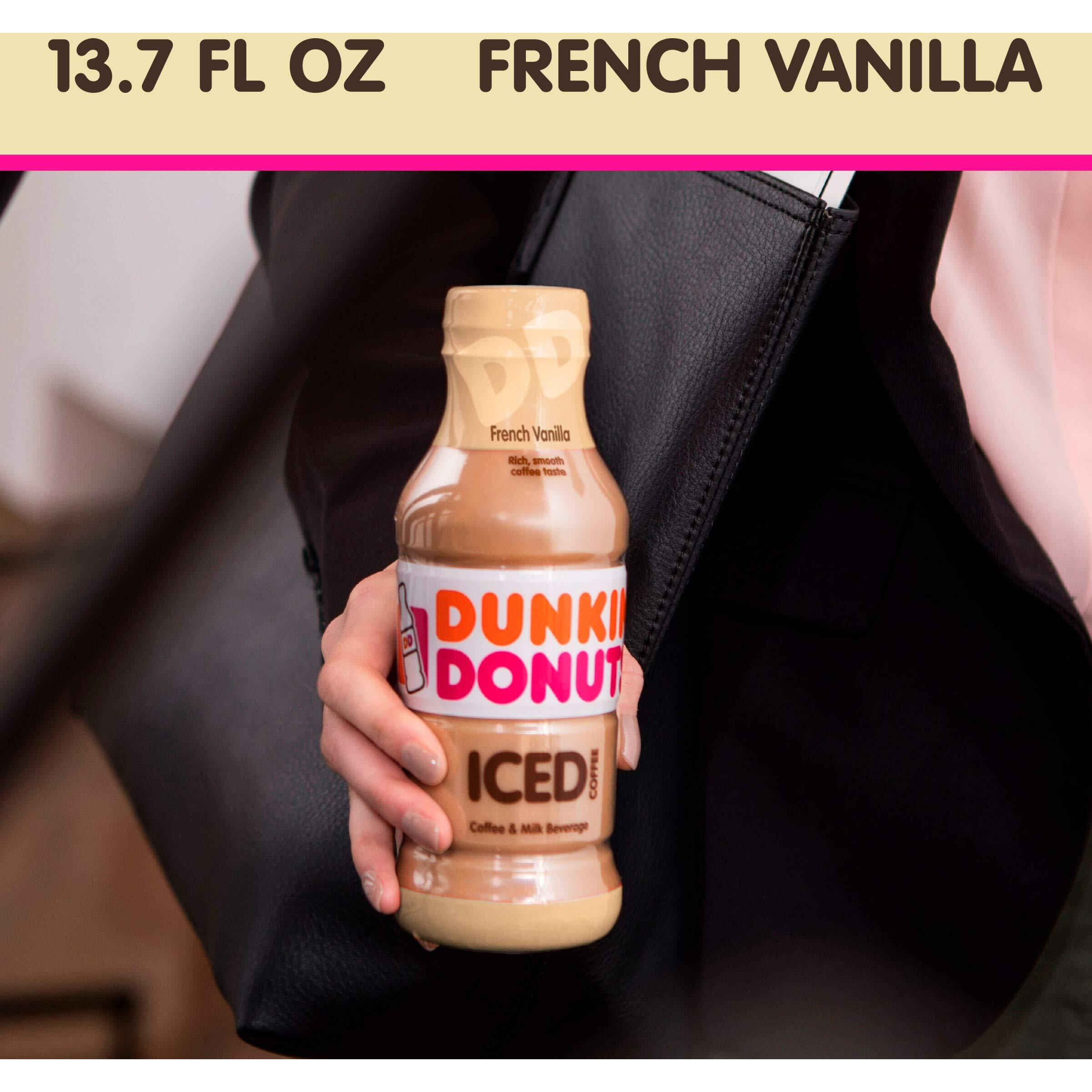 Dunkin Donuts Iced Coffee, French Vanilla, 13.7 Fluid Ounce (Pack Of 12)
