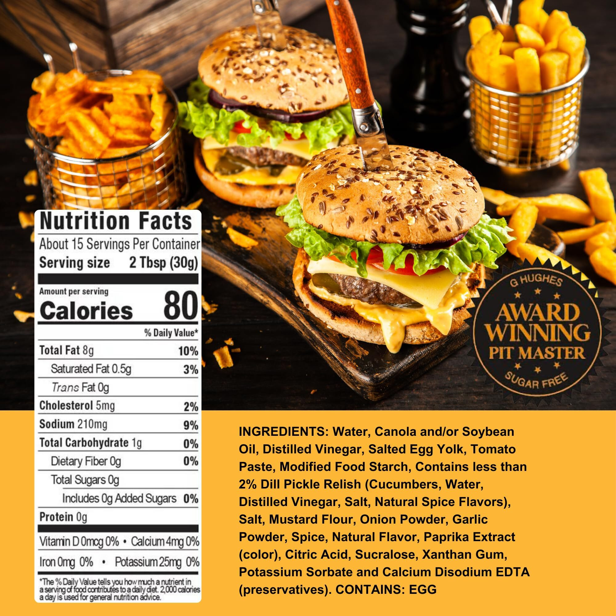 G Hughes Sugar Free Burger Sauces Variety Pack - Special Sauce For Burgers & Fries, Gluten Free Sauces, Keto Friendly - Burger Secret Sauce, Fancy Fry Special Sauce, & Ketchup (3 Pack)