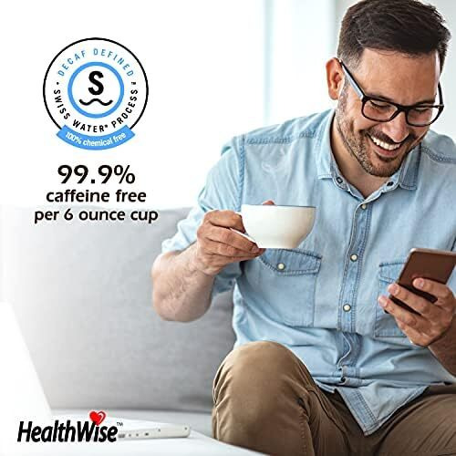 Healthwise Decaf Coffee K-Cups - Soothe Acid Reflux & Heartburn, Gentle On Sensitive Stomachs, Eases Digestive Discomfort - Hazelnut Flavor - 36 Count (Pack Of 1)