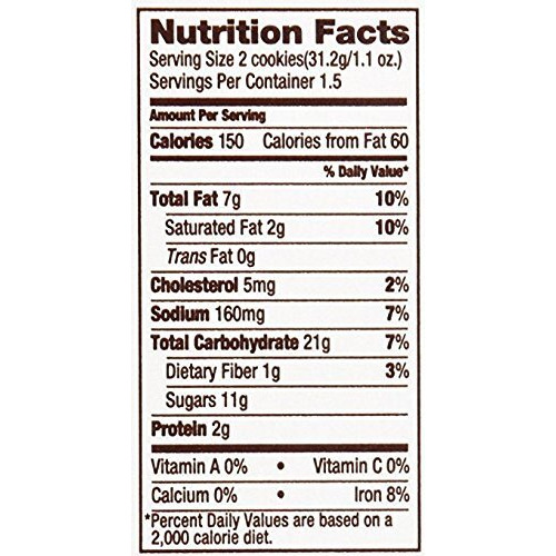 Linden's Butter Crunch Cookies- 3 Cookies Per Pack- 18 Packs - With Exclusive Inprimetime Cookie Heart Magnet