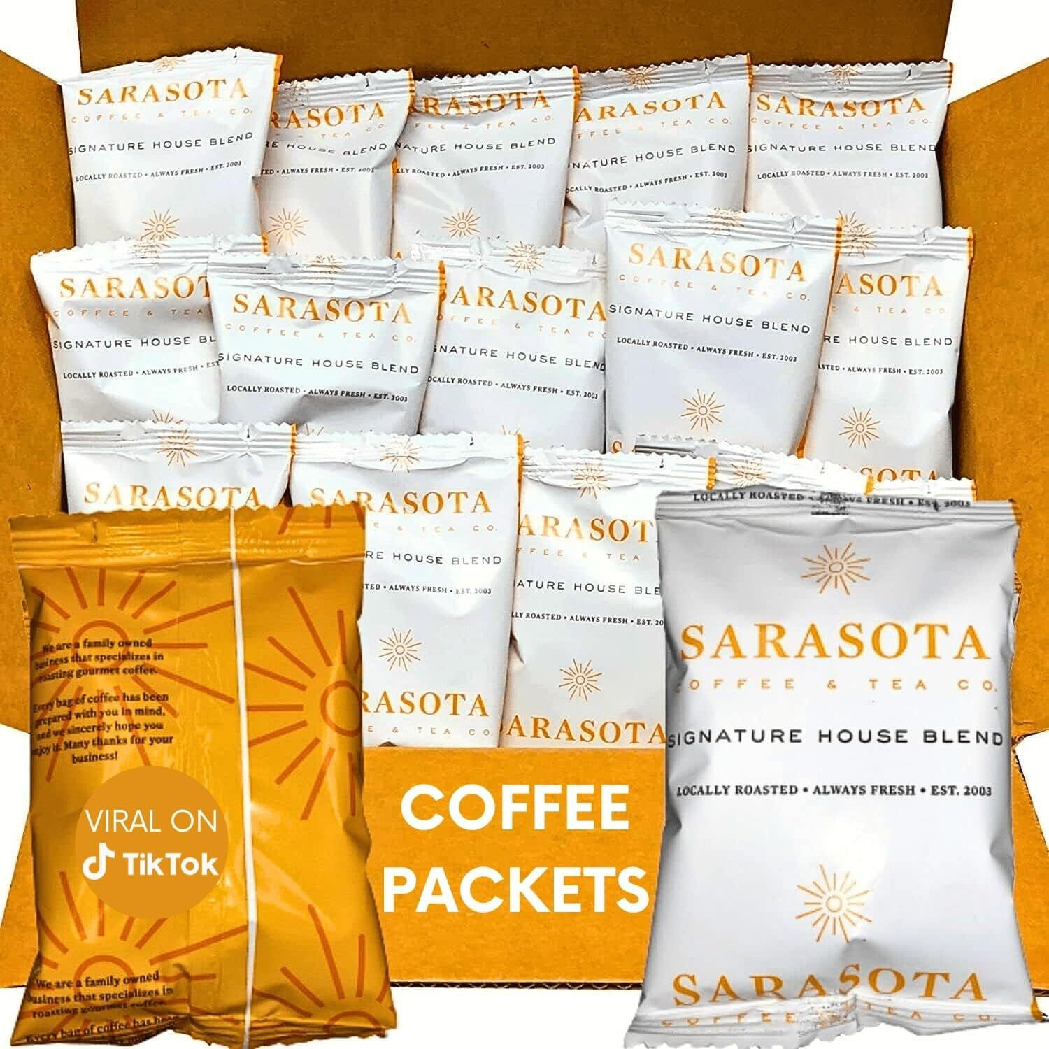 Coffee Packets, Breakfast Blend Medium Roast Coffee Packs, Coffee Singles, Coffee Packets Single Serve, Individual Coffee Packets, Coffee Singles Packets For 12 Cup Coffee Maker, (2 Ounce, Pack Of 36)