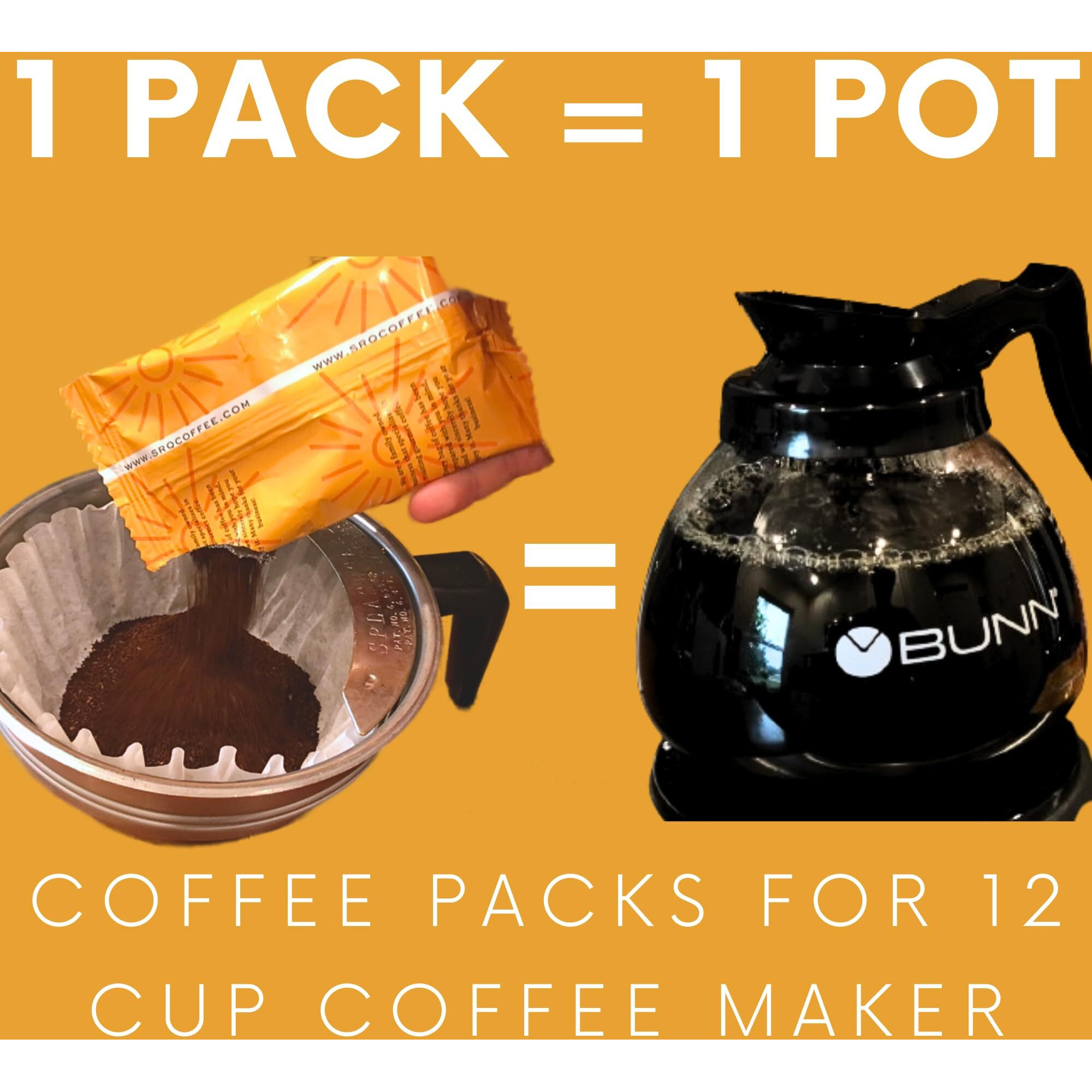 Coffee Packets, Breakfast Blend Medium Roast Coffee Packs, Coffee Singles, Coffee Packets Single Serve, Individual Coffee Packets, Coffee Singles Packets For 12 Cup Coffee Maker, (2 Ounce, Pack Of 36)