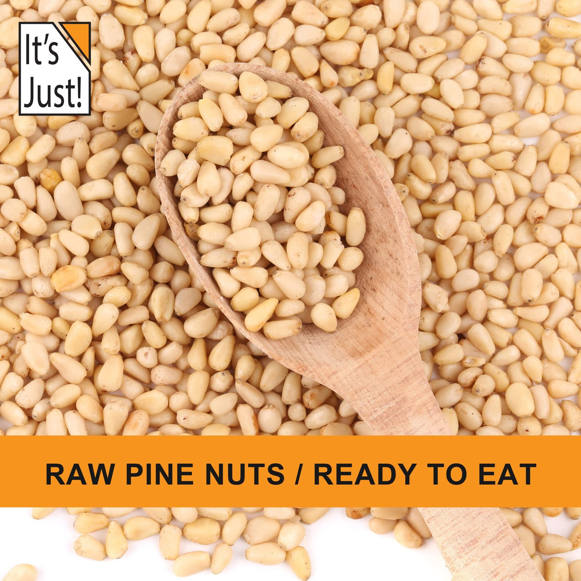 It's Just - Raw Pine Nuts (Pignolias), No Ppo, Ideal For Pesto, Salads, Roasting (10Oz)
