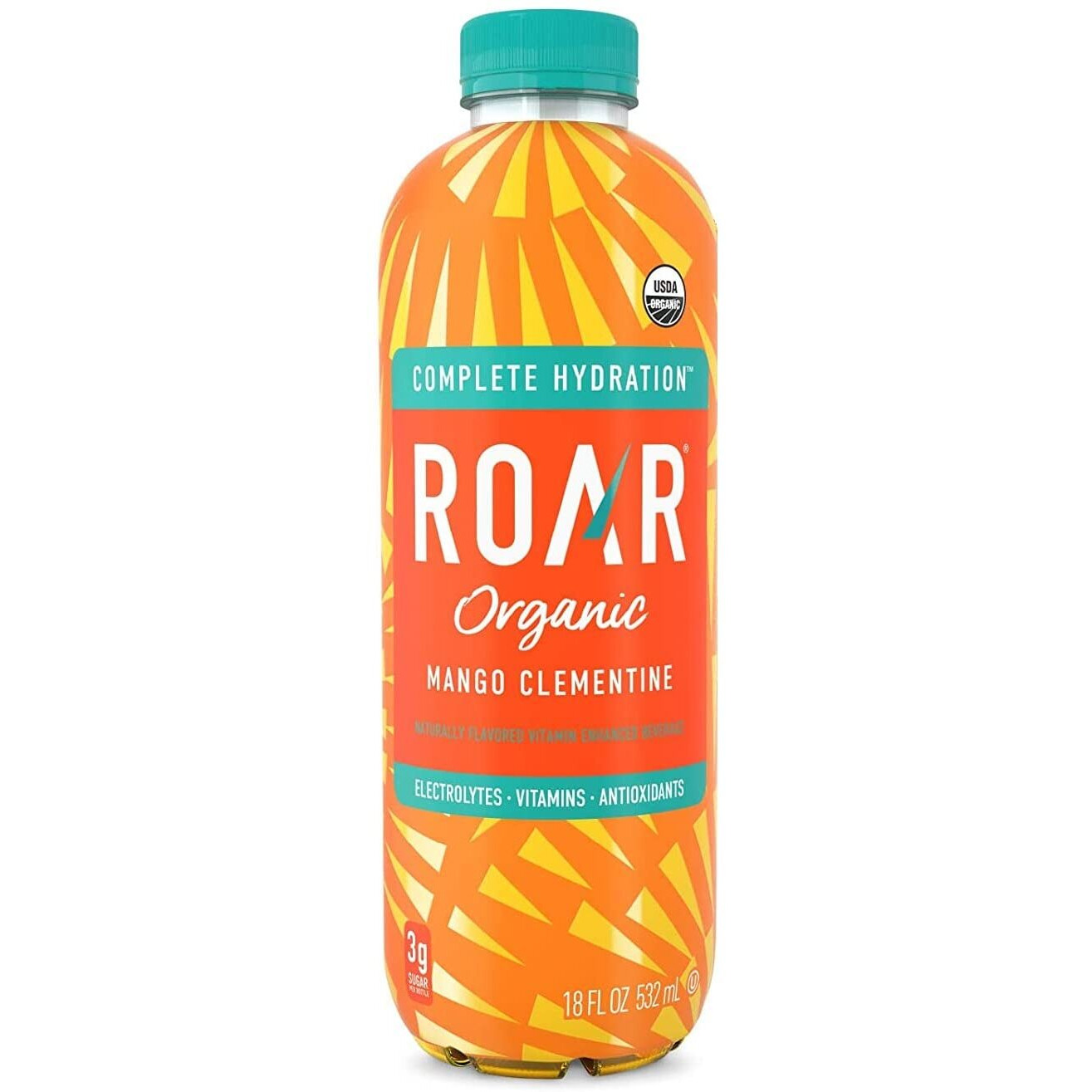 Roar Organic Electrolyte Infusions - 4-Flavor Variety Pack - With Antioxidants, B Vitamins, Low-Sugar, Coconut Water Infused Beverage 18 Fl Oz With Oasis Snacks Sticker (4 Flavor Variety, Pack Of 8)