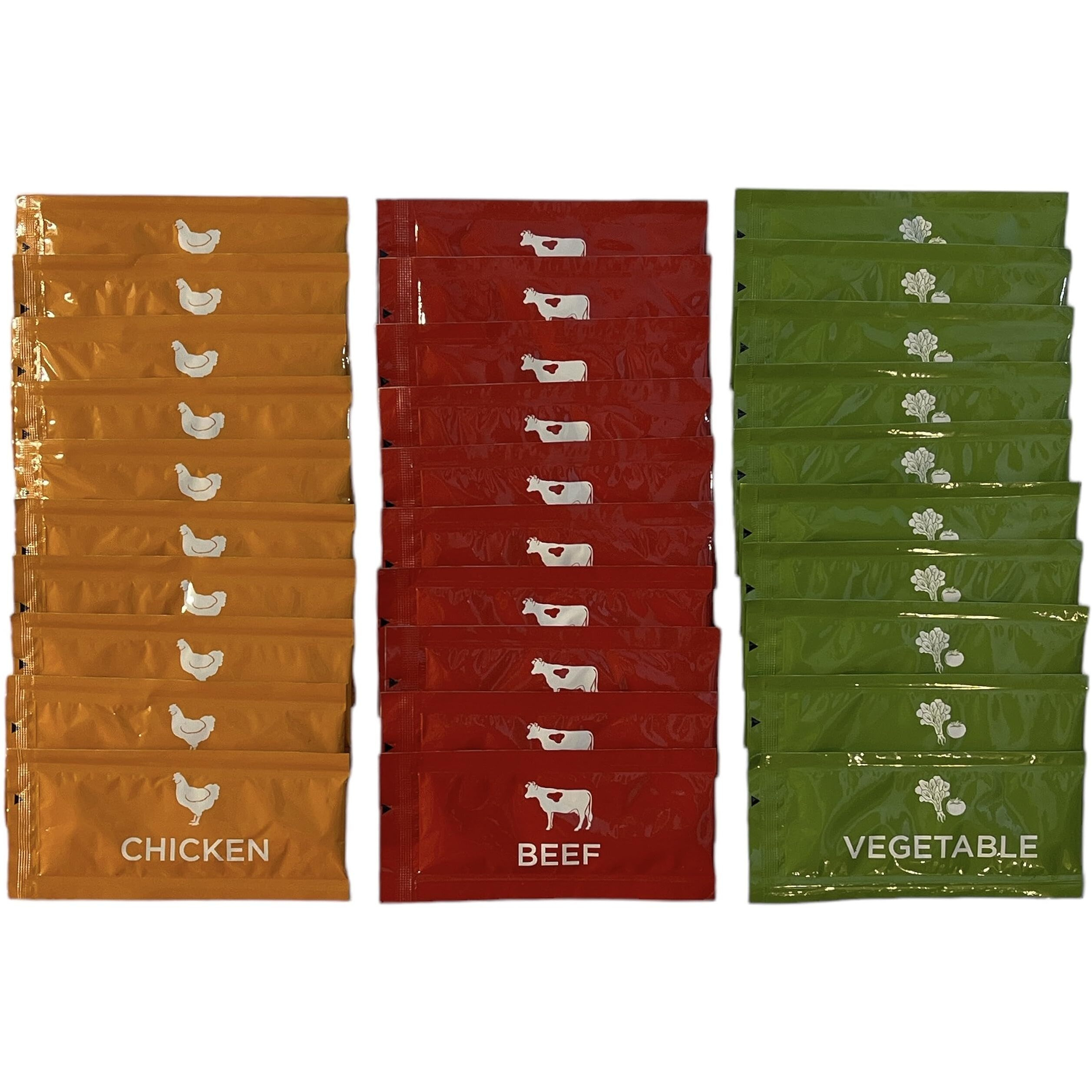Savory Choice Broths Reduced Sodium Broth Variety Pack 10 Each Beef, Chicken And Vegetable Concentrates (30 Total) Make Great Soups Gluten Free Dairy Free
