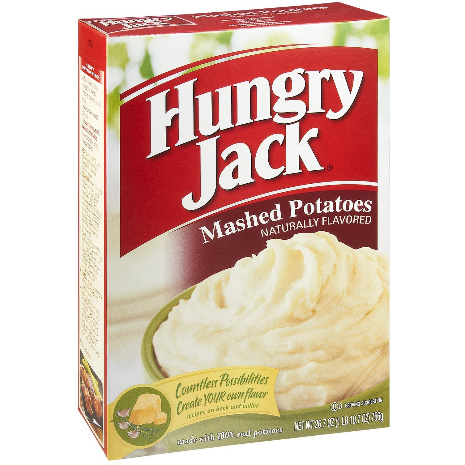 Hungry Jack Instant Mashed Potatoes 26.7 Oz (Pack Of 6)