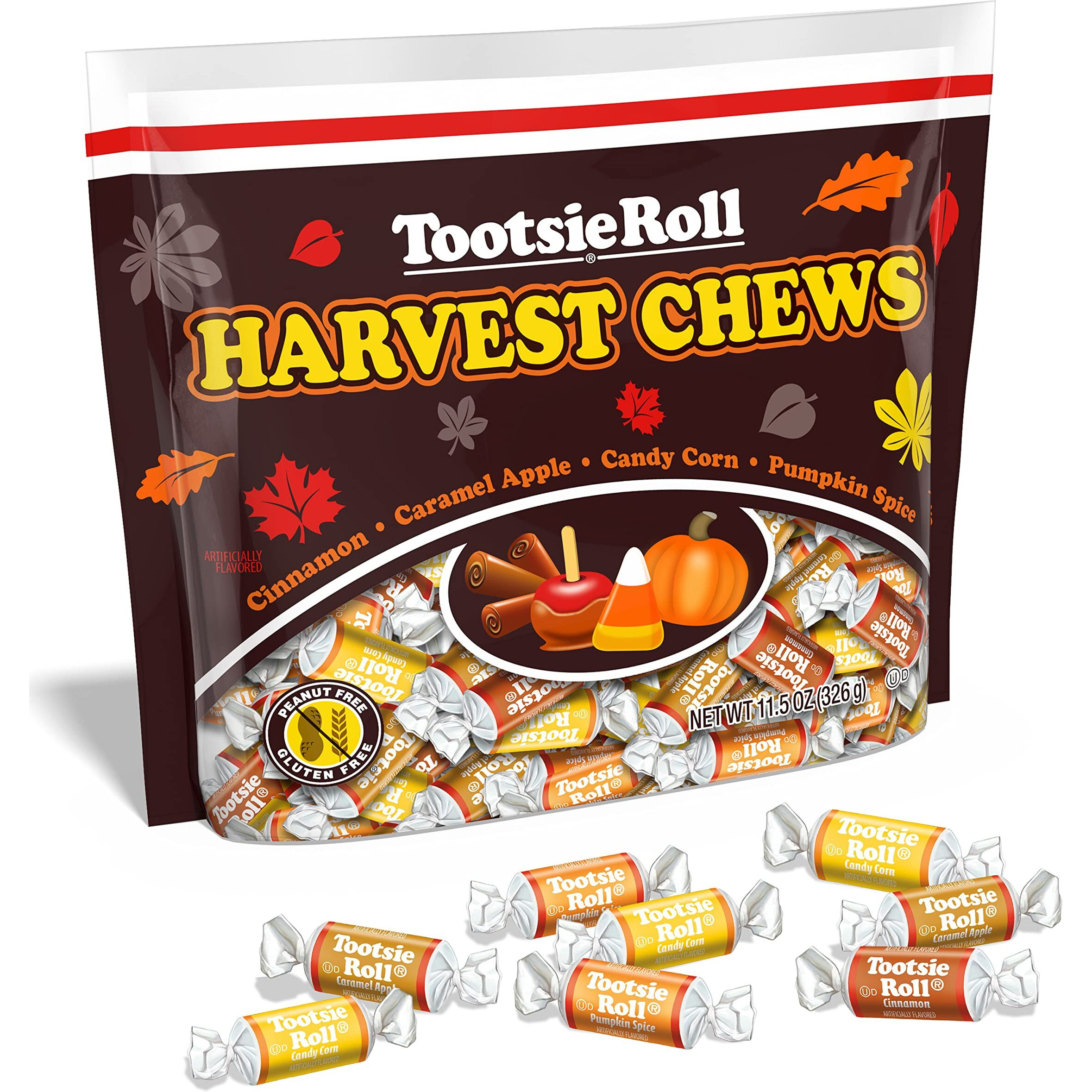 Tootsie Harvest Chews, Individually Wrapped, Gluten Free, Peanut Free, 11.5 Oz, 1-Pack