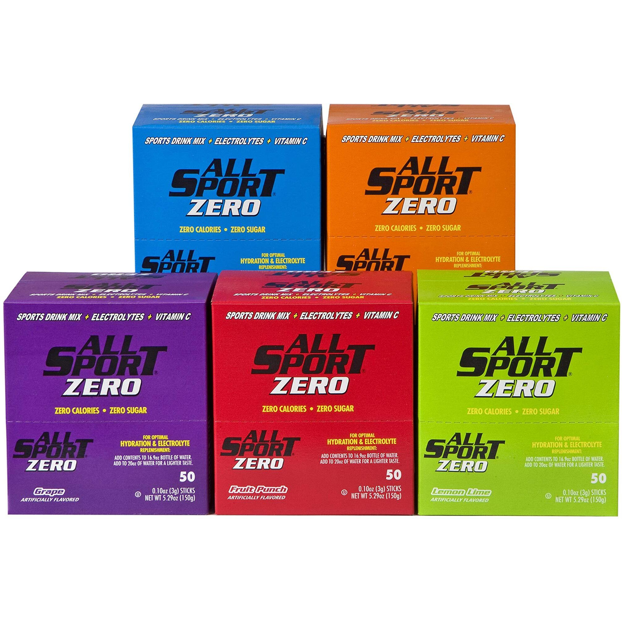 All Sport Powder Hydration Sticks | Zero Calorie | Performance Electrolyte Drink Mix | Sugar Free | 2X Potassium | Variety Pack | 3 Grams (500 Count)