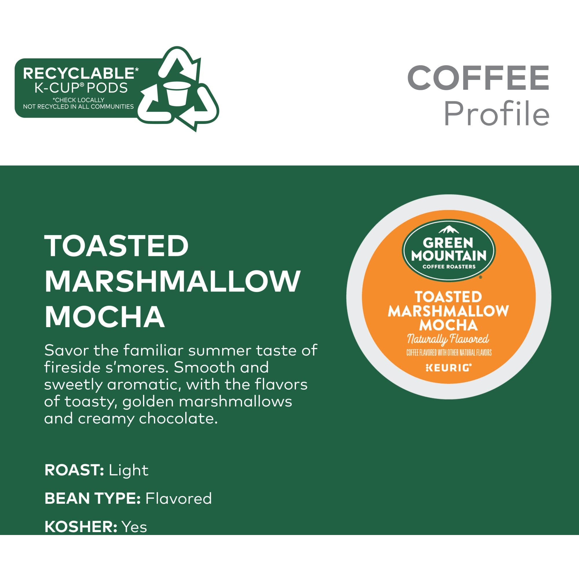 Green Mountain Coffee Roasters Seasonal Selections Toasted Marshmallow Mocha, 72 Count (6 Packs Of 12)