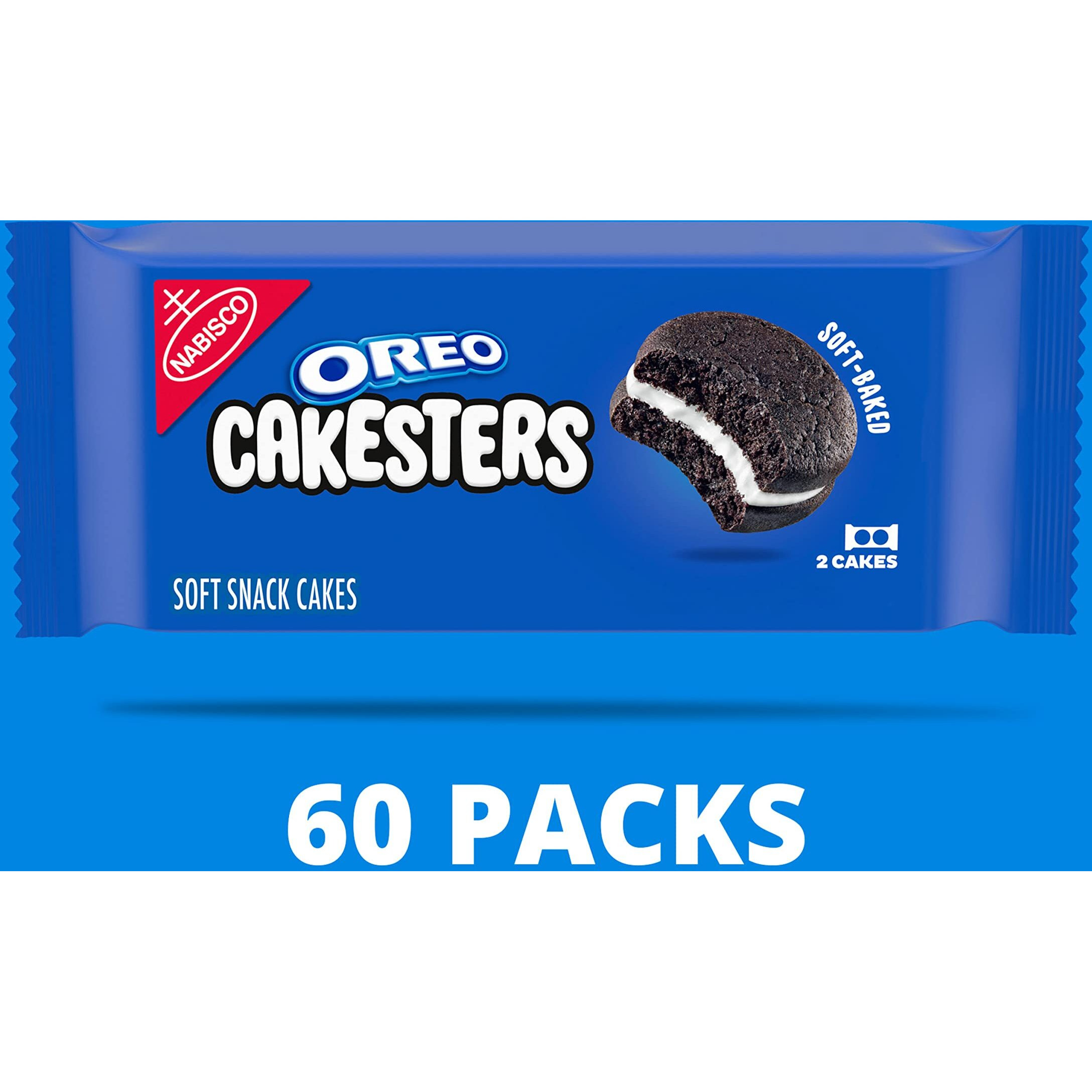 Oreo Cakesters Soft Snack Cakes, 12 - 5 Count Packs (60 Total Snack Packs)