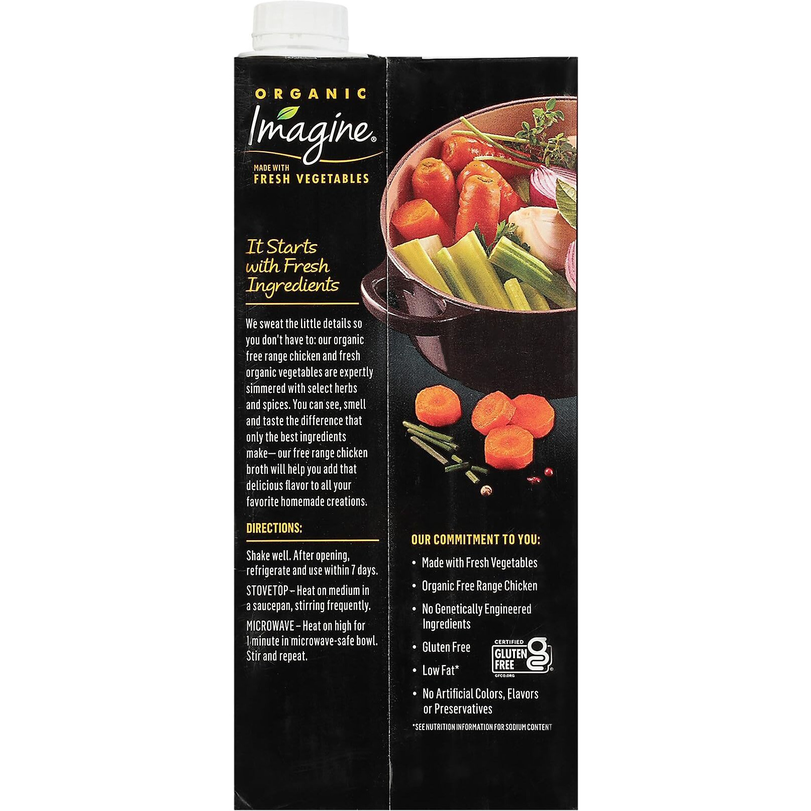 Imagine Organic Free Range Chicken Broth, 32 Fl Oz (Pack Of 6)
