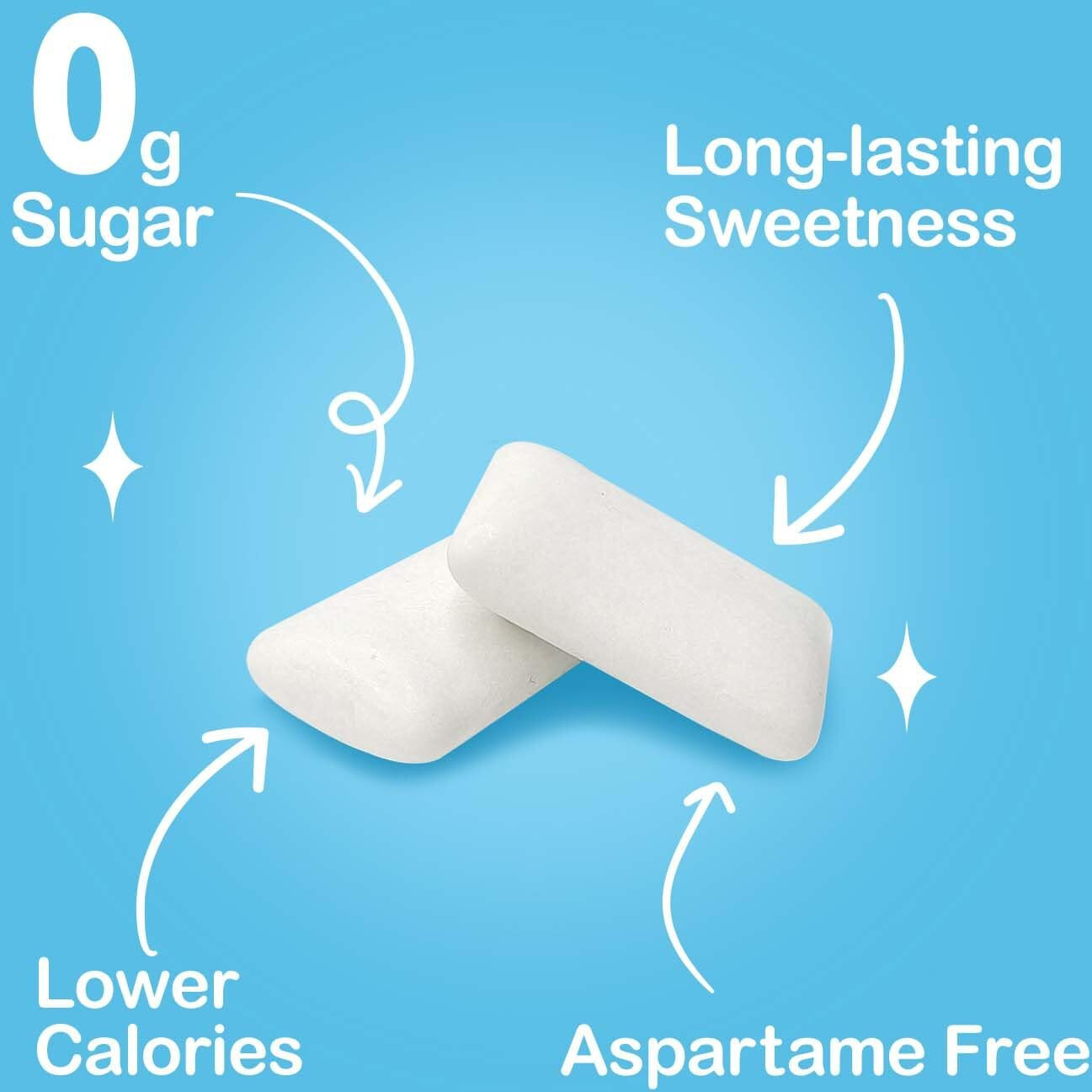 Dc24 Daily Care Xylitol Chewing Gum With Erythritol, Aspartame Free & Sugar Free Gum For Dry Mouth, Low-Calorie, Sugarless, Assorted Flavors Variety Bulk Pack 60-Piece Pack, 4 Packs