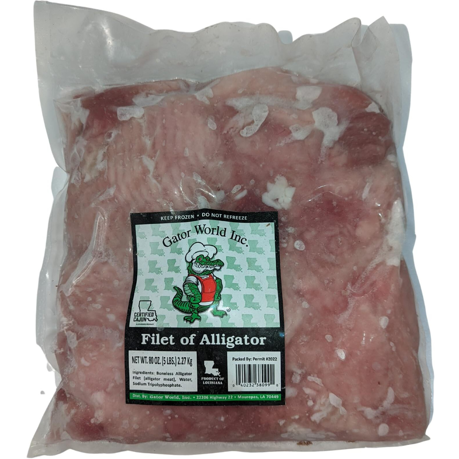 Alligator Filets - Farm Raised - Great For Grilling And Frying - Just Add Your Favorite Batter And Seasoning - Exotic And Flavorful Meat - Perfect For Cookouts, Parties, Holiday Feasts, Or Work Events That Need An Extraordinary Touch - Elevate Your Gatherings With The Jaw-Dropping Pressence Of Alligator Filets (5 Pound (Pack Of 1))