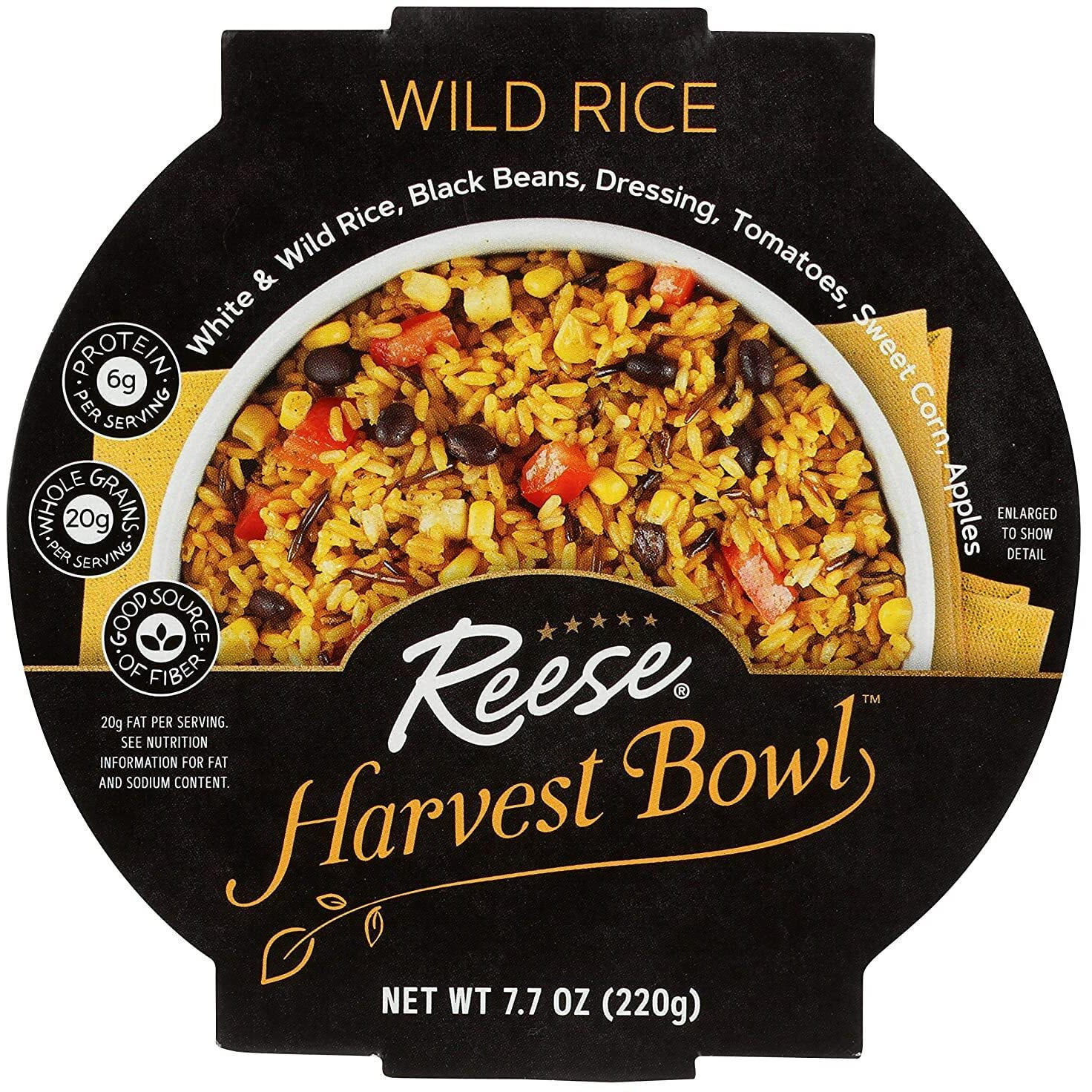 Reese Wild Rice Harvest Bowl | Black Beans, Tomatoes, Corn | High In Fiber & Protein (Pack Of 8)