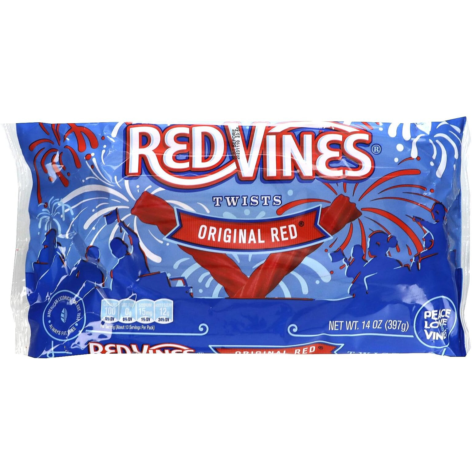 Red Vines Red Licorice Twists, Original Red Flavor, Soft & Chewy Candy, 14Oz Bags