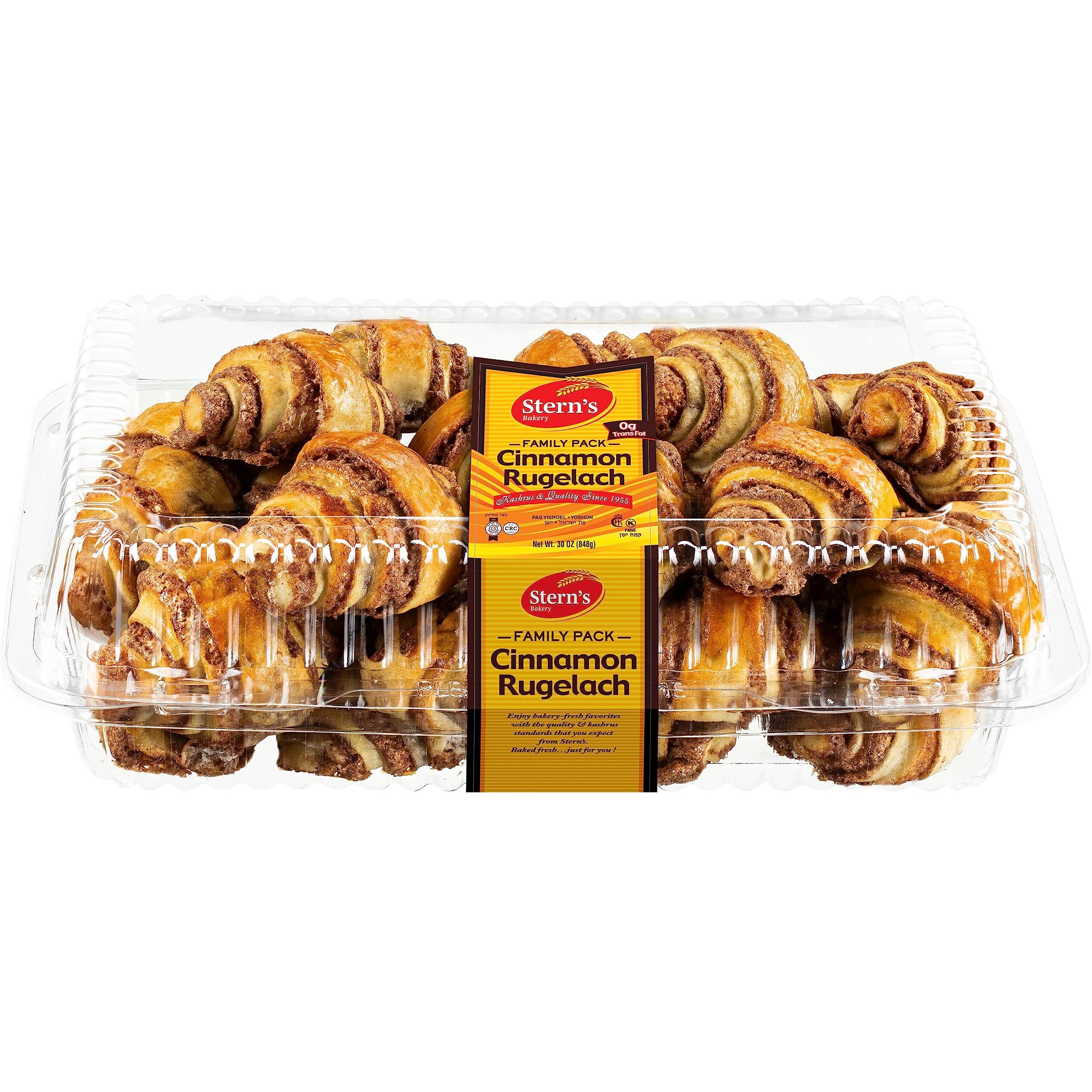 Cinnamon Rolls | Cinnamon Buns | Breakfast Pastry | Approx 20 Rugelach Pastries Cinnamon Croissants | Preservative Free & No Coloring Added | Dairy & Nut Free | 19 Oz Sterns Bakery