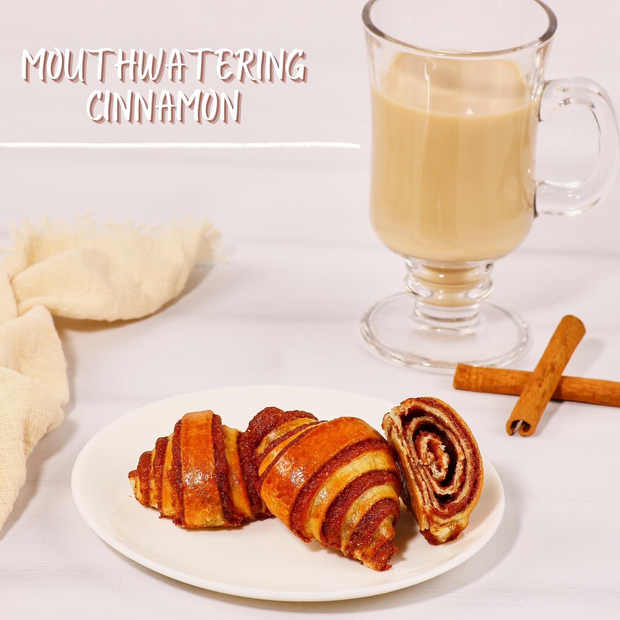 Cinnamon Rolls | Cinnamon Buns | Breakfast Pastry | Approx 20 Rugelach Pastries Cinnamon Croissants | Preservative Free & No Coloring Added | Dairy & Nut Free | 19 Oz Sterns Bakery