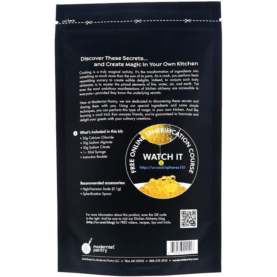 Spherification Kit [Molecular Gastronomy]  Non-Gmo Vegan Ou Kosher Certified Ingredients