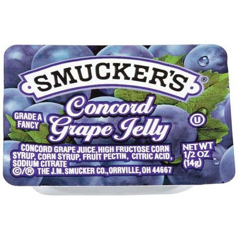 Smucker's Concord Grape Jelly, 0.5 Ounce (Pack Of 200)