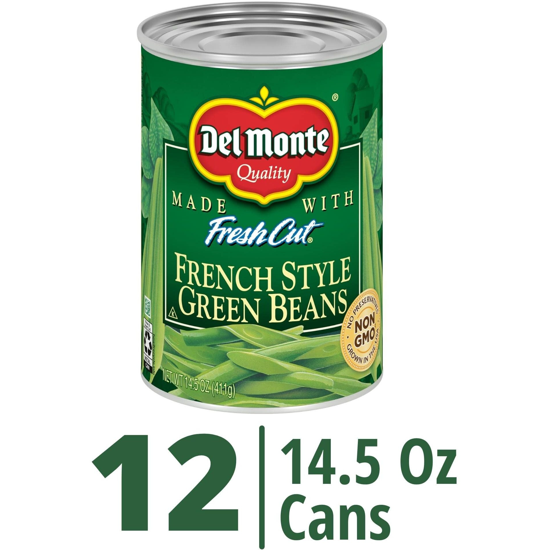 Del Monte Blue Lake French Style Green Beans, Canned Vegetables, 12 Pack, 14.5 Oz Can