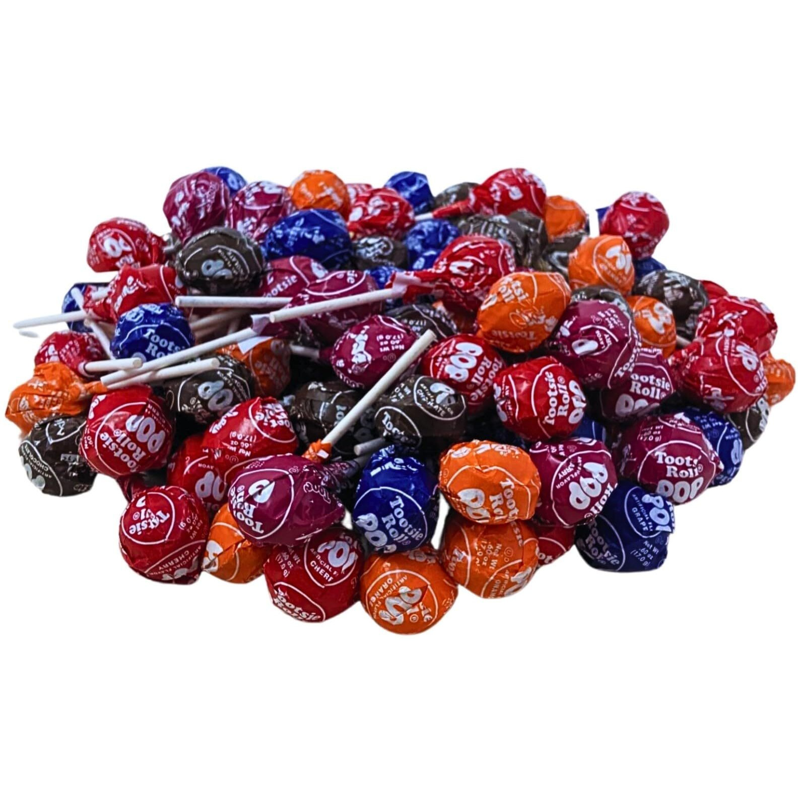 Assorted Fruit Flavored Tootsie Pops 3.5-Lbs- Five Classic Flavors Bulk Pack Of America's Favorite Lollipops - Individually Wrapped (56-Oz)