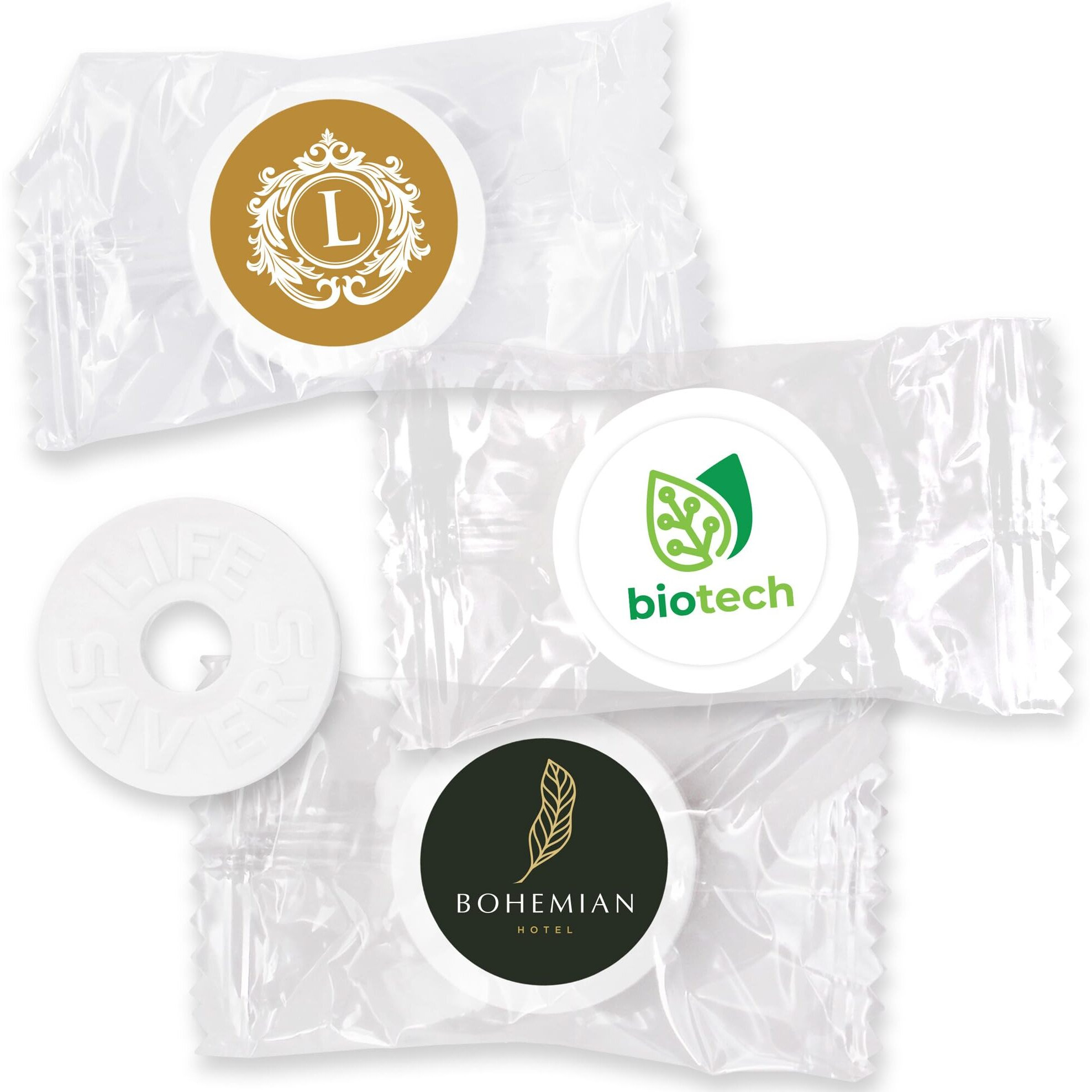 Promotional Life Savers Mints, Custom Life Savers Mints - 100 Quantity - Fully Assembled Promotional Product/Bulk With Your Logo/Customized