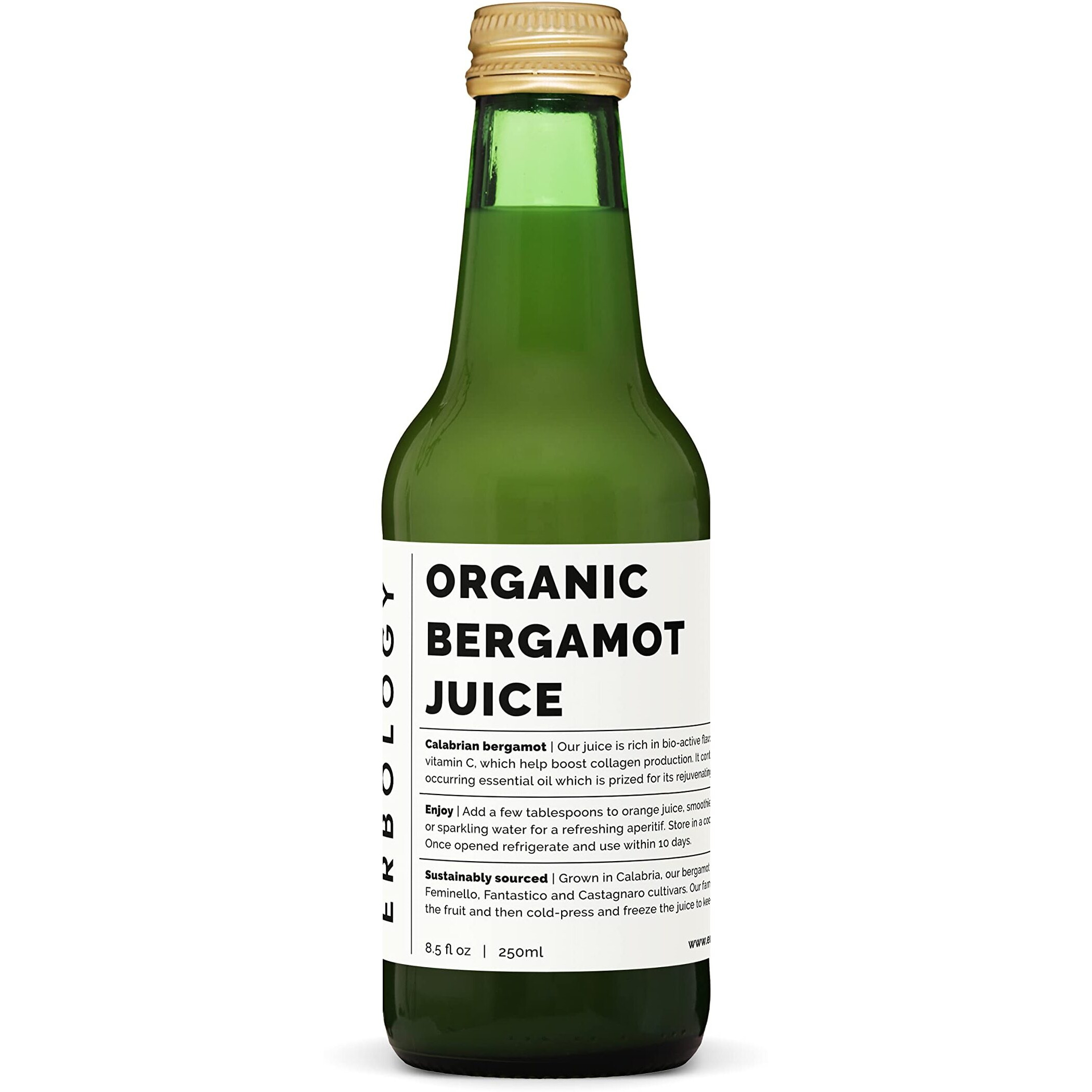 100% Organic Bergamot Juice 250Ml (Box Of 6) - Supports Collagen Production - Rich In Bioactive Flavonoids - Straight From Farm In Italy - Undiluted - No Added Sugar - Non-Gmo