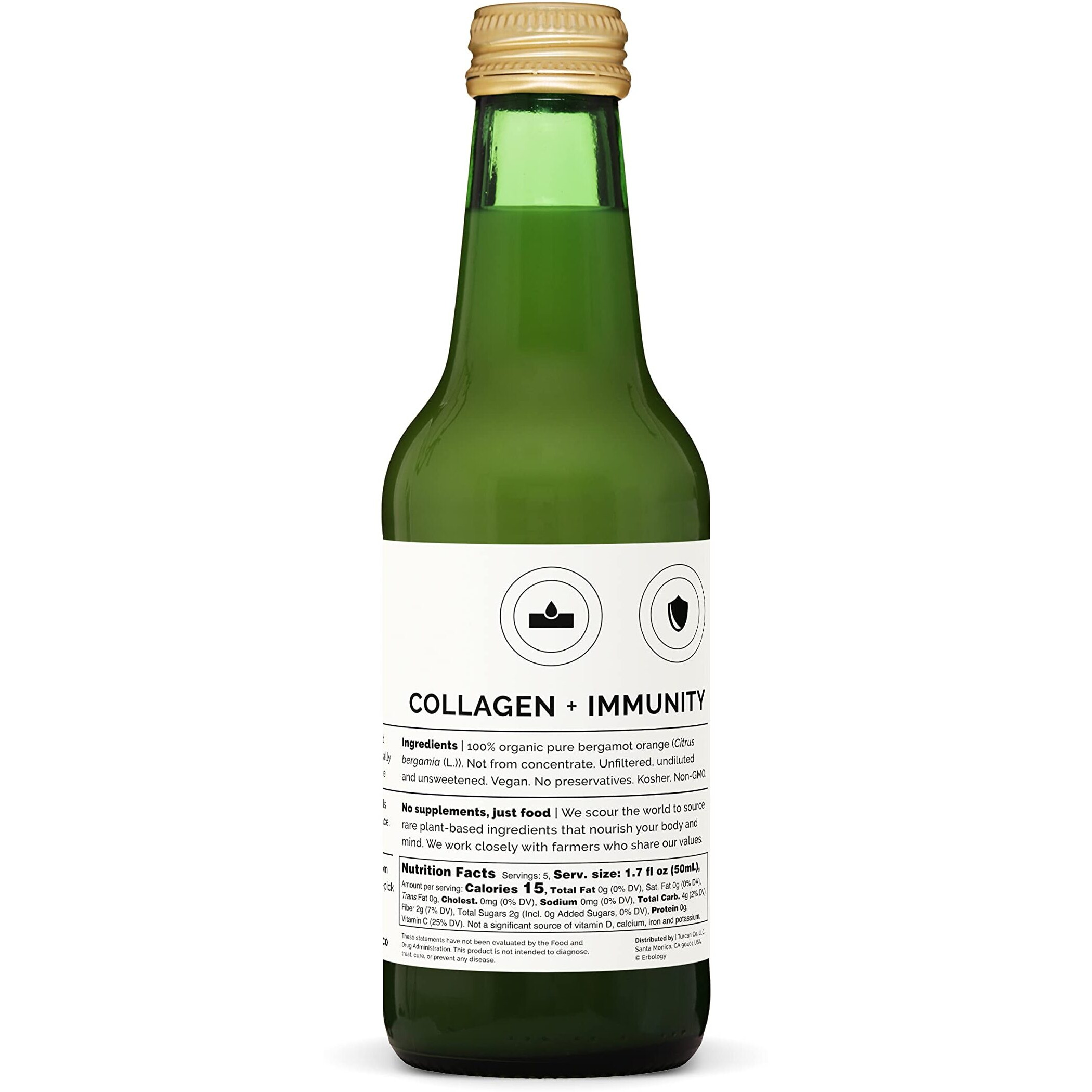 100% Organic Bergamot Juice 250Ml (Box Of 6) - Supports Collagen Production - Rich In Bioactive Flavonoids - Straight From Farm In Italy - Undiluted - No Added Sugar - Non-Gmo