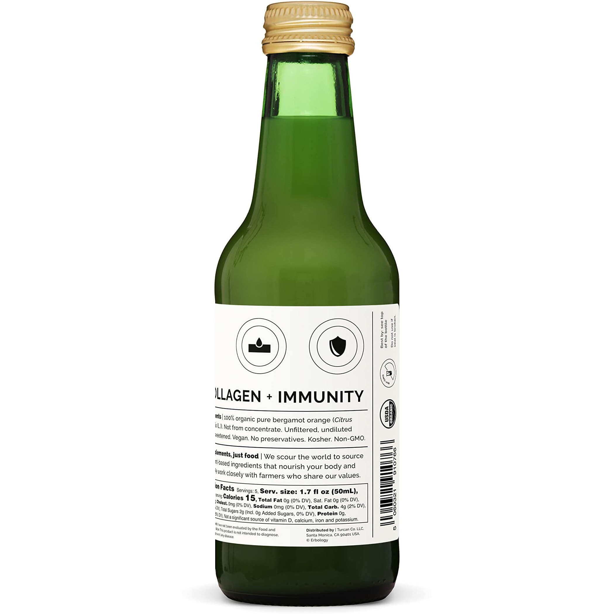 100% Organic Bergamot Juice 250Ml (Box Of 6) - Supports Collagen Production - Rich In Bioactive Flavonoids - Straight From Farm In Italy - Undiluted - No Added Sugar - Non-Gmo