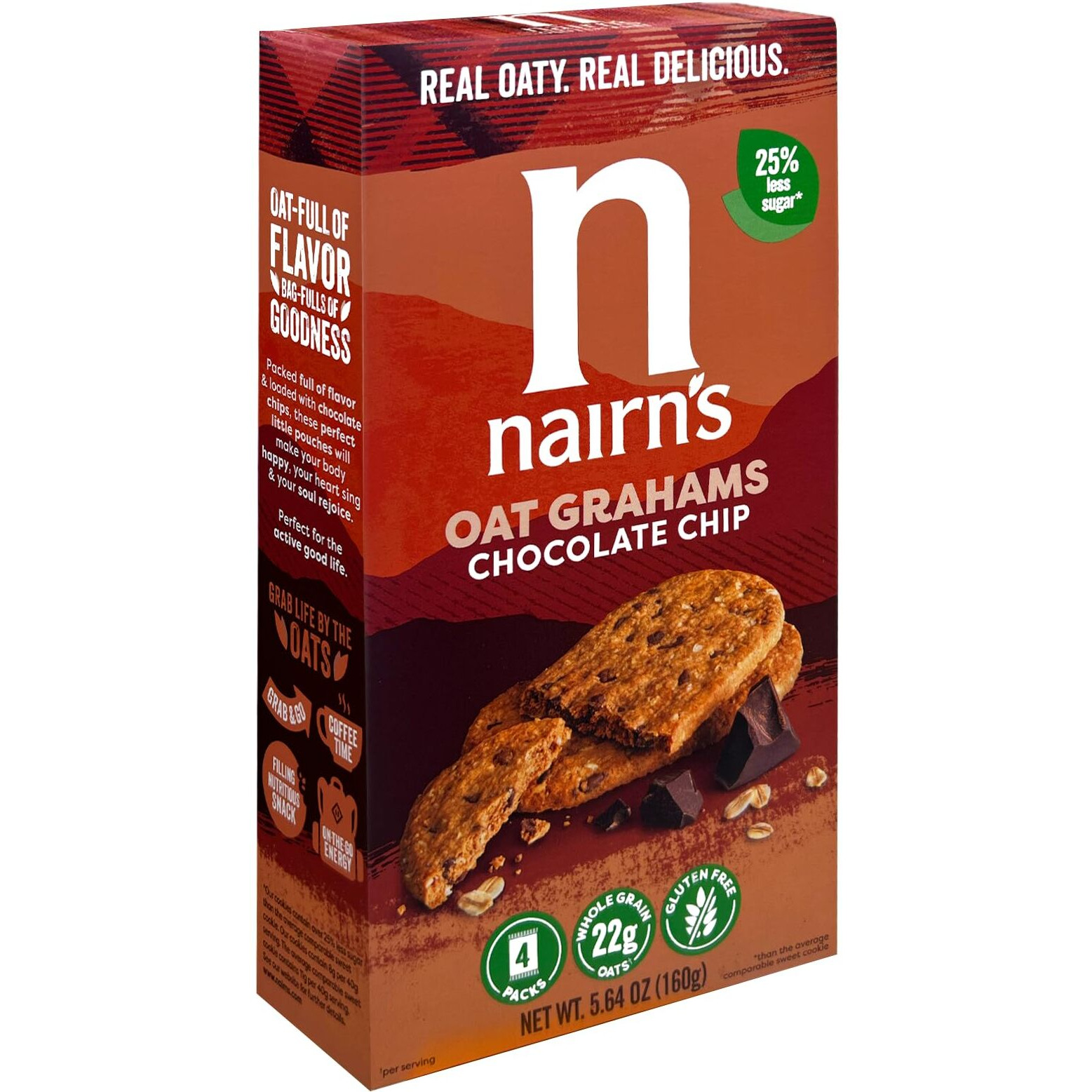 Nairn's Gluten Free Chocolate Chip Oat Grahams, 3 Packs/5.64 Oz
