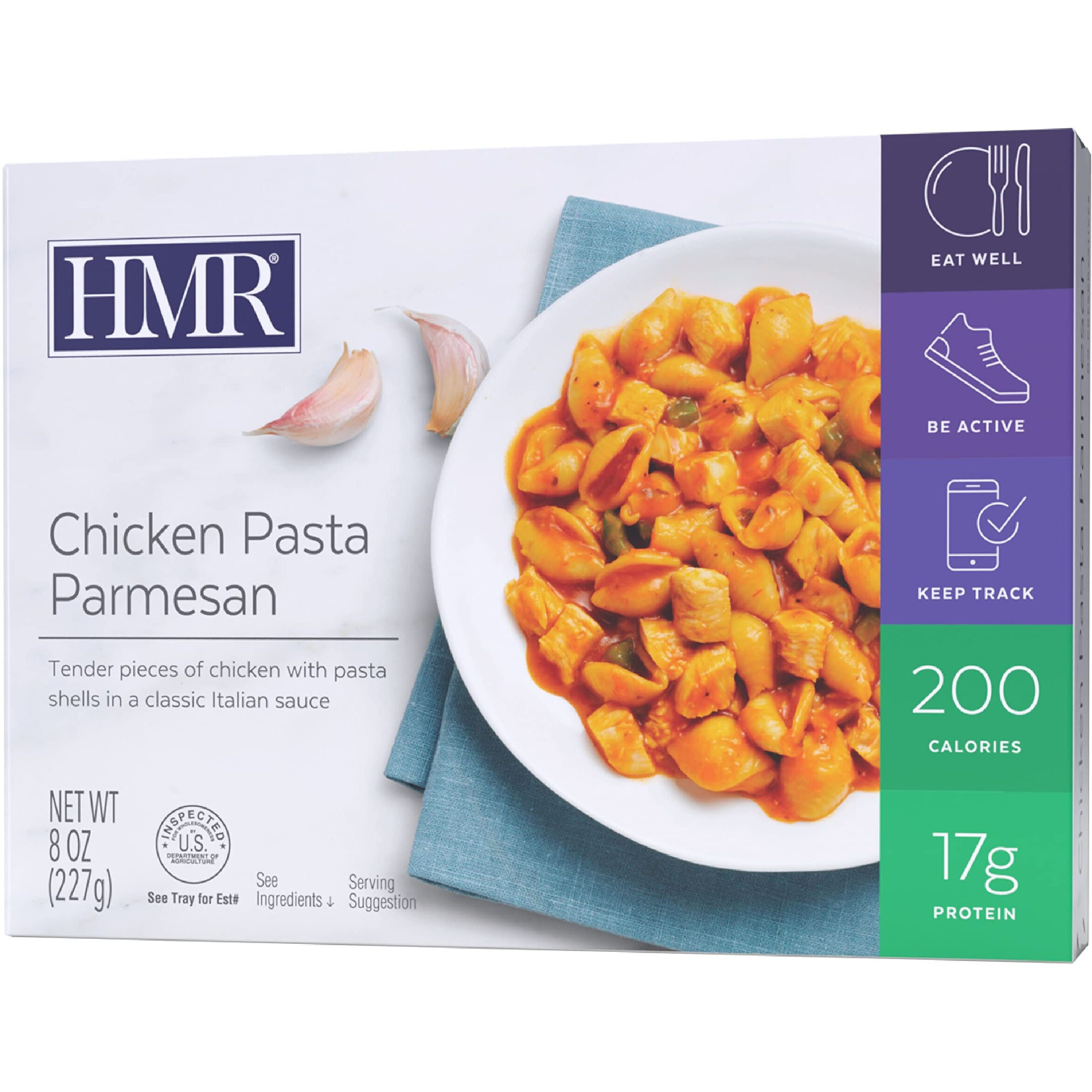 Hmr Chicken Pasta Parmesan Entr  E | Pre-Packaged Lunch Or Dinner To Support Weight Loss | Ready To Eat | 17G Of Protein | Low Calorie Food | 8Oz Serving Per Meal | Pack Of 6