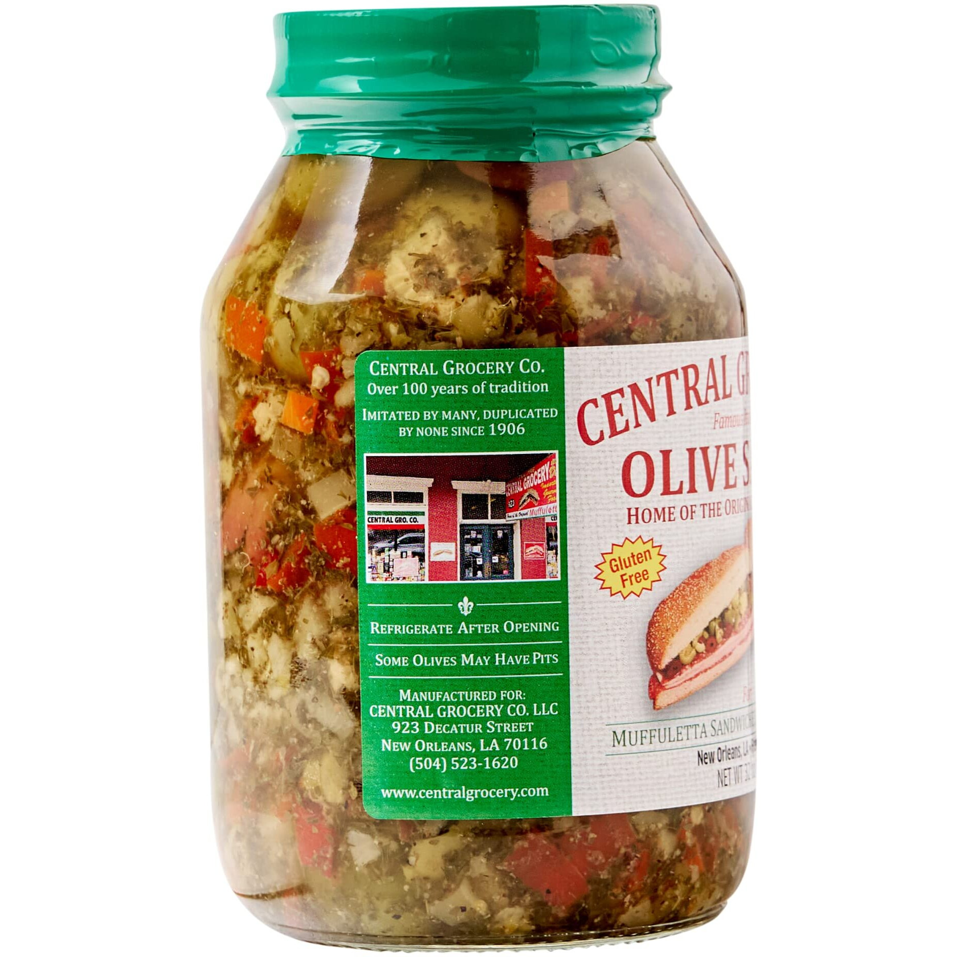 Central Grocery Olive Salad - 32 Oz (Pack Of 2) Perfect For Muffulettas, Sandwiches, Pizza Toppings, Pastas, Hot Dog Topper, Salads And More