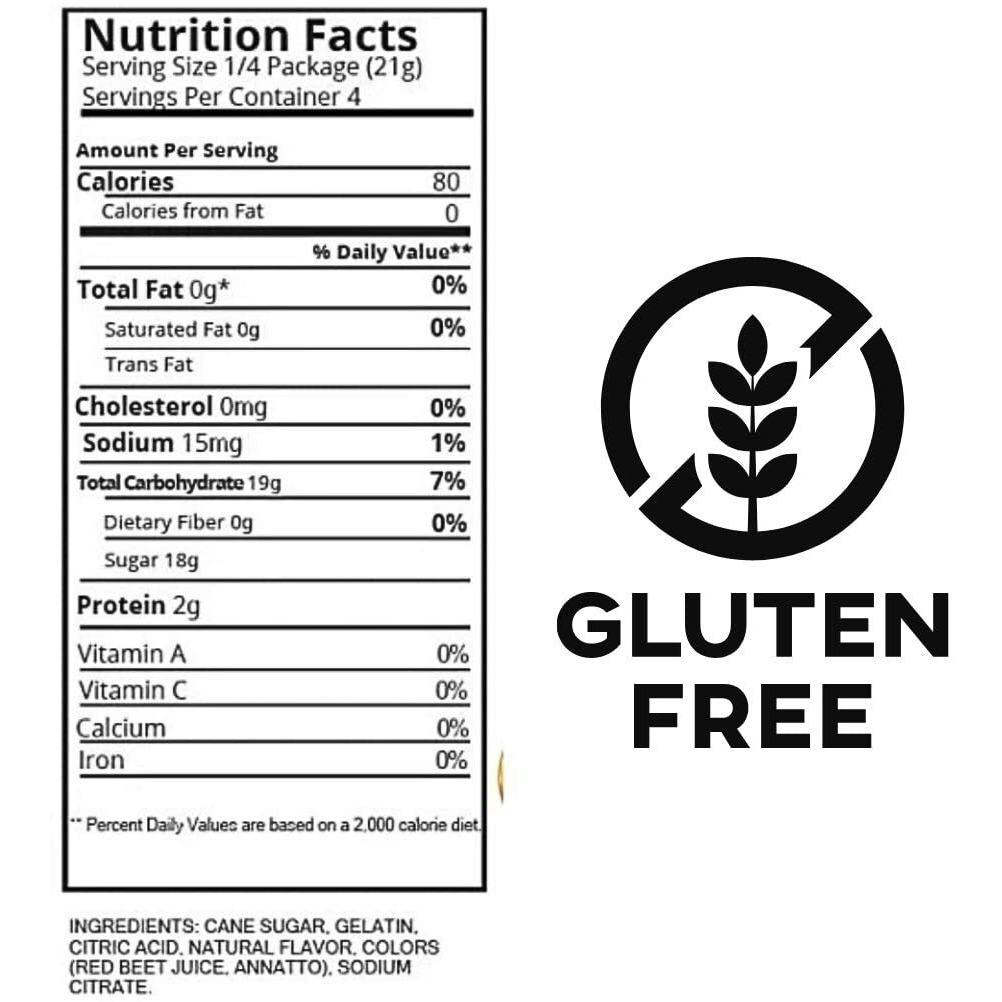 Simple Mixes Natural Gelatin Variety Pack, 3 Each Strawberry & Cherry, Healthy, Lactose, Fat & Gluten Free, Kosher, 3.1 Oz Per Package, 6 Count