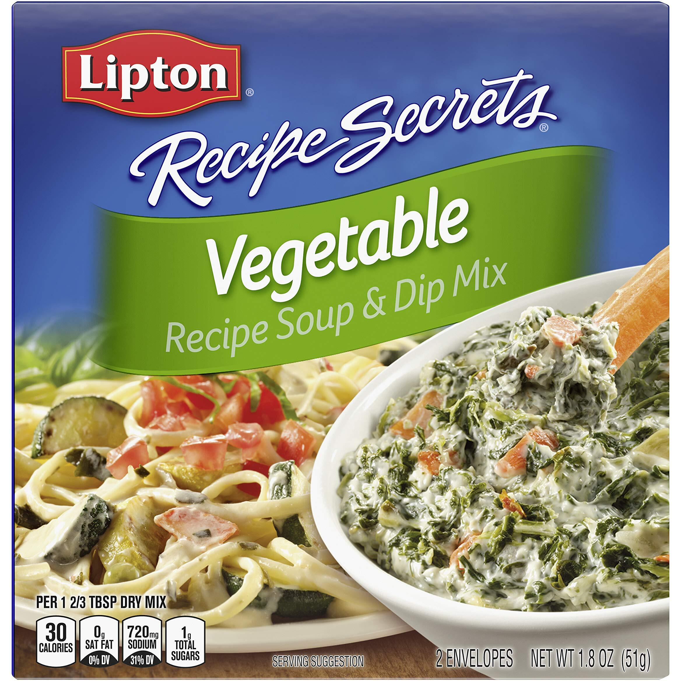 Soup Secrets Lipton Recipe Soup And Dip Mix, Vegetable 1.8 Oz, Pack Of 12