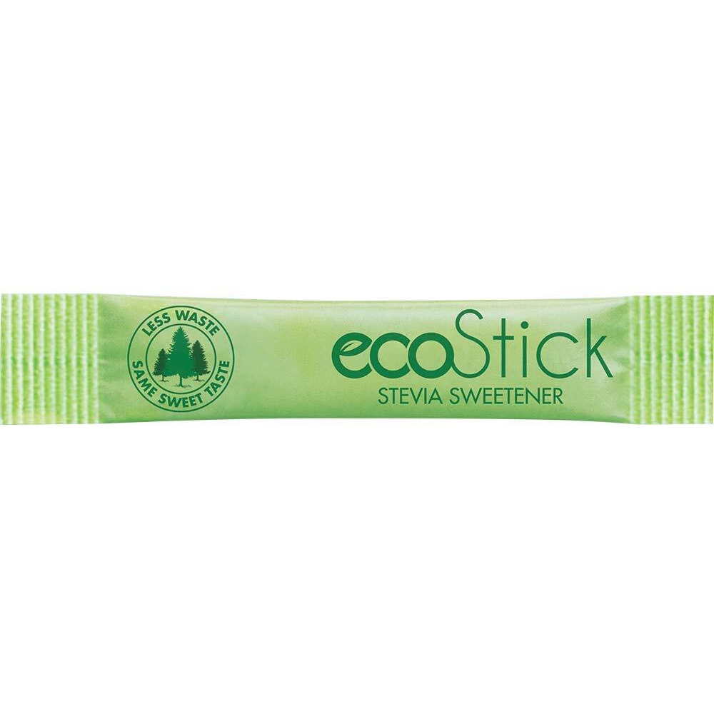 Ecostick Zero Calorie Sweetener Packets | Green Stevia | 2000 Count | Gluten Free