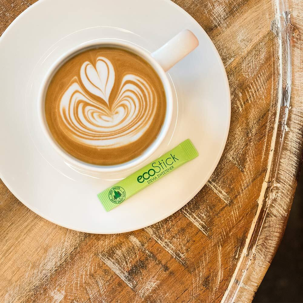 Ecostick Zero Calorie Sweetener Packets | Green Stevia | 2000 Count | Gluten Free