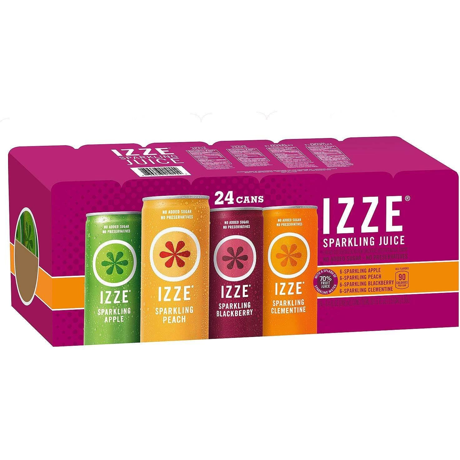 Izze Sparkling Juice Variety 24/8.4 Oz