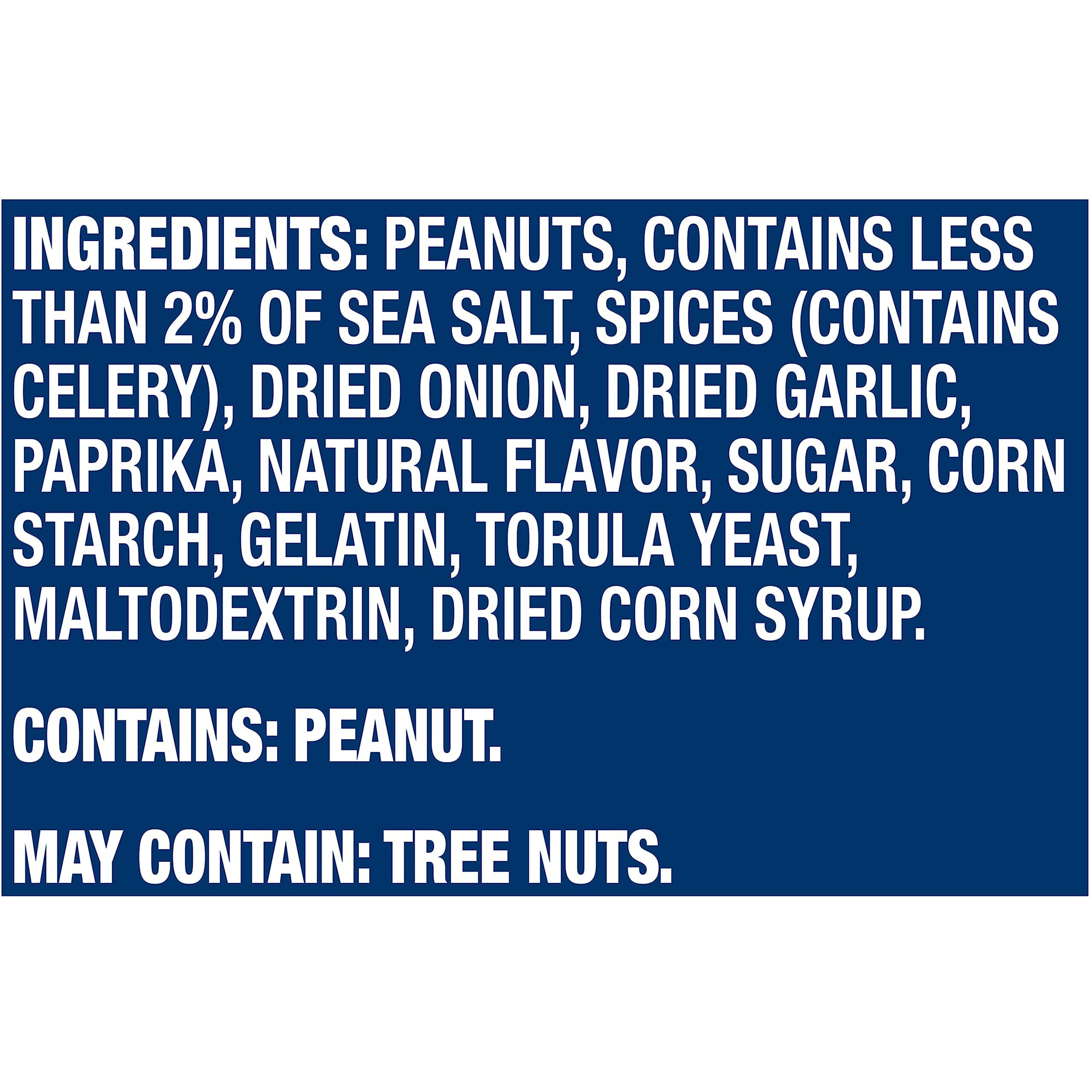 Planters Salted Dry Roasted Peanuts, Party Snacks, Plant Based Protein 52 Oz Cannister