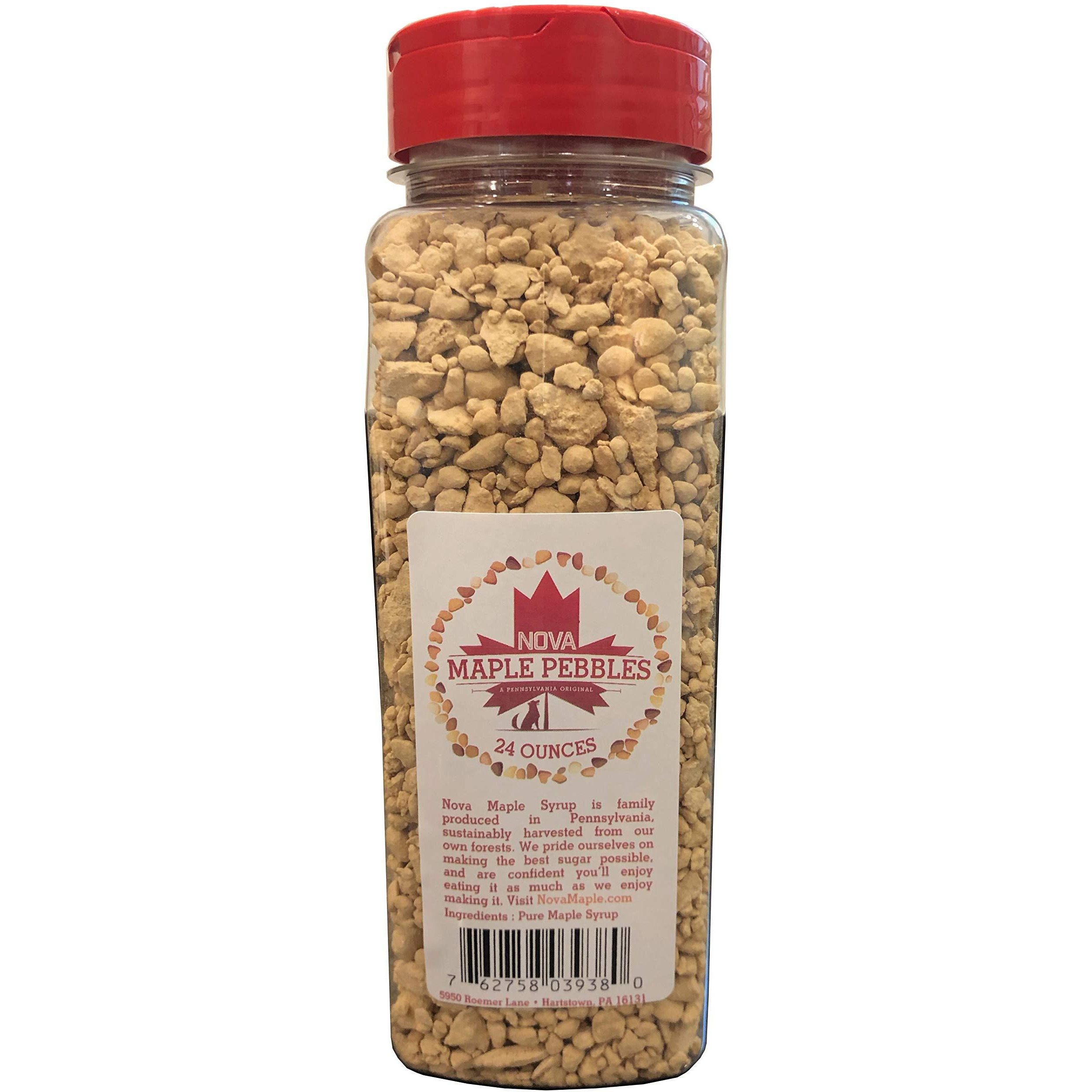 Nova Maple Sugar Pebbles - Pure Maple Syrup Sugar Chunks And Sprinkles (24 Ounces)