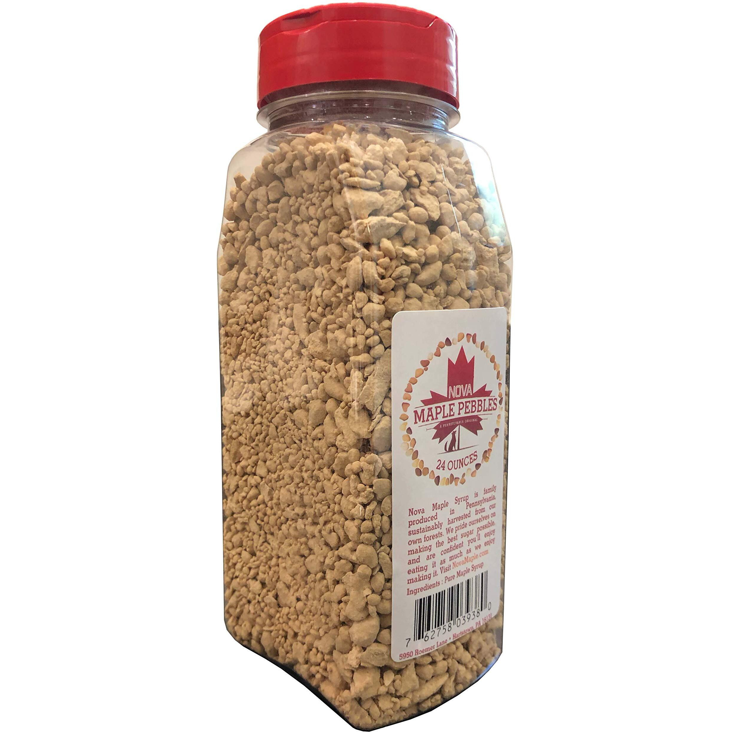 Nova Maple Sugar Pebbles - Pure Maple Syrup Sugar Chunks And Sprinkles (24 Ounces)