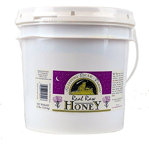 Raw Honey 1 Gallon Jug - 12 Lbs. Unfiltered, Unpasteurized, Unblended, Bulk Honey, No Additives, Spreadable Creamy Honey