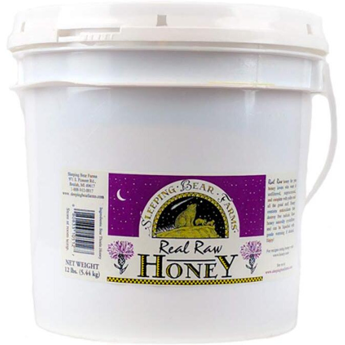 Raw Honey 1 Gallon Jug - 12 Lbs. Unfiltered, Unpasteurized, Unblended, Bulk Honey, No Additives, Spreadable Creamy Honey