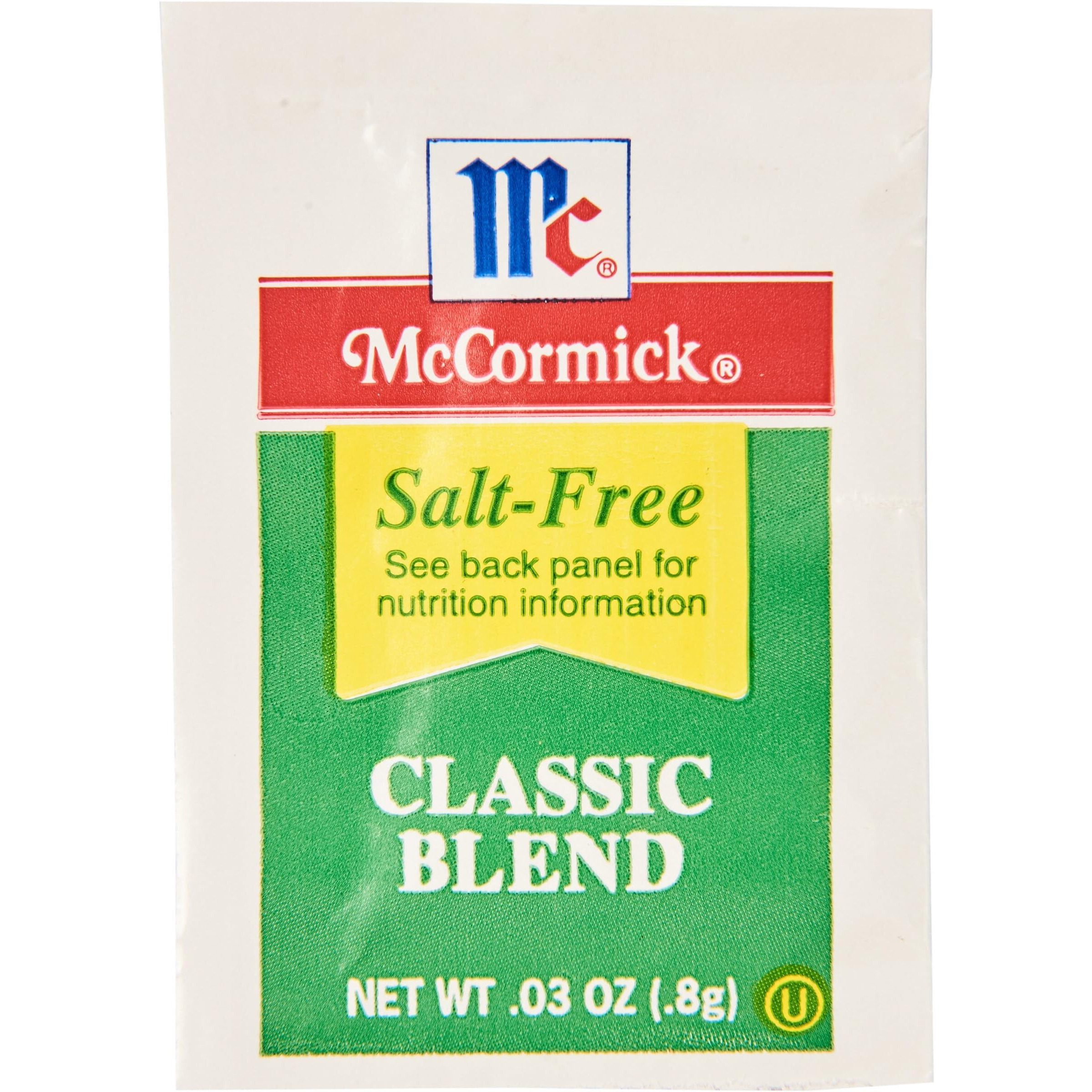 Mccormick Salt Free Classic Blend Packets, 300 Count - One Box Of 300 Salt-Free Seasoning Blend Individual Packets, Perfect For Reduced Sodium Diets, Best On Roasted Vegetables, Potatoes And More