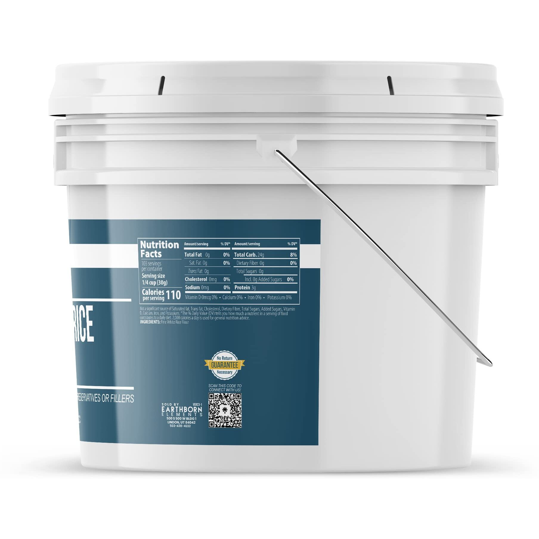 Earthborn Elements White Rice Flour (1 Gallon), Gluten-Free Baking, Always Pure