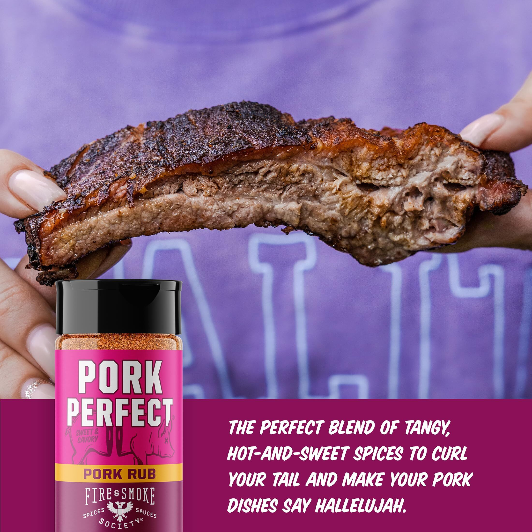 Fire & Smoke Society Pork & Chicken Seasoning Variety Pack | Bbq Rubs And Bbq Seasonings For Smoking And Grilling | Pork, Chicken, Turkey, | Large Spices Set (4-Pack)