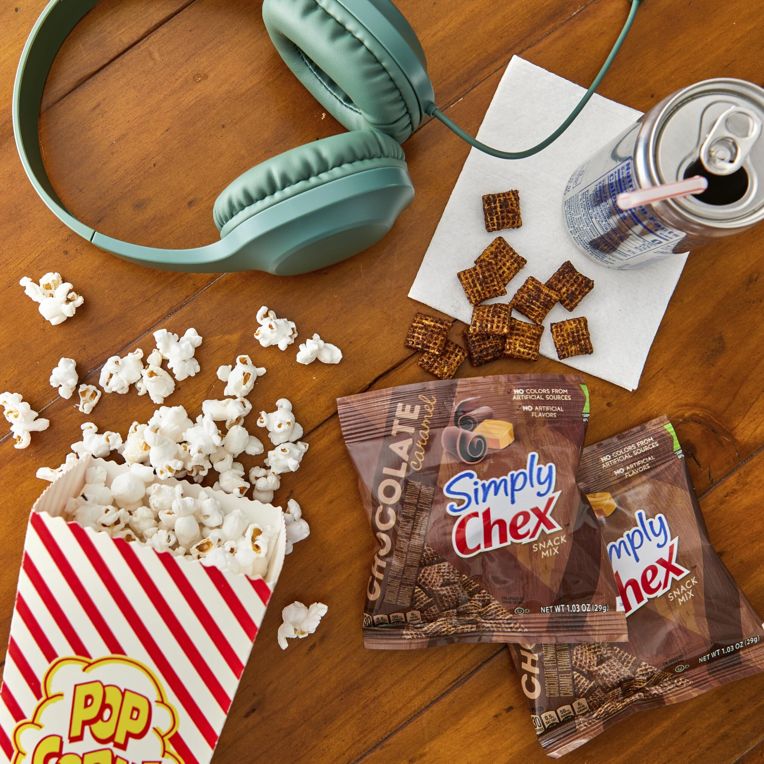 Simply Chex Mix, Chocolate Caramel, 1.03 Oz, (Pack Of 60)
