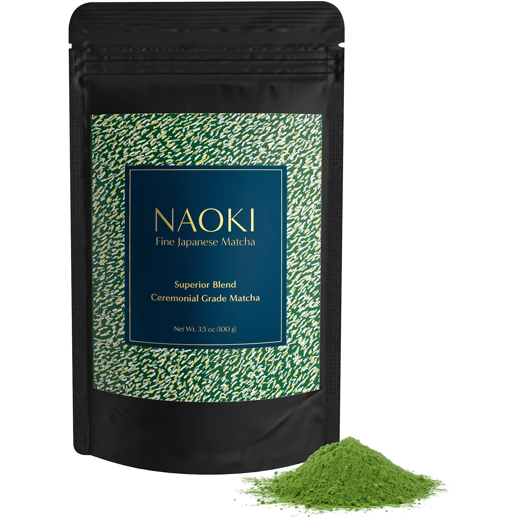 Naoki Matcha Superior Ceremonial Blend - Authentic Japanese First Harvest Ceremonial Grade Matcha Green Tea Powder From Uji, Kyoto (100G / 3.5Oz)
