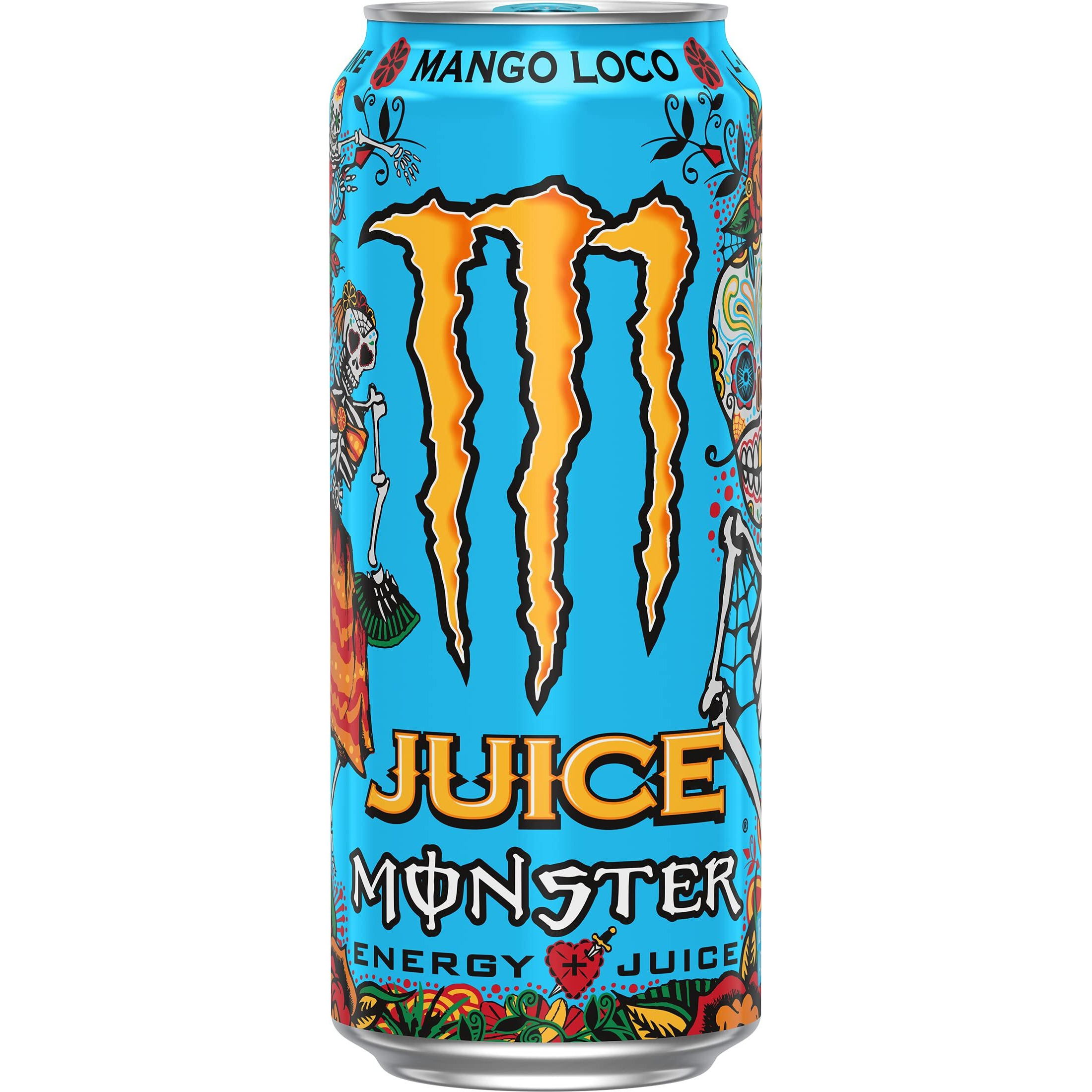 Monster Energy Juice Monster Mango Loco, Energy + Juice, Energy Drink, 16 Ounce (Pack Of 15)