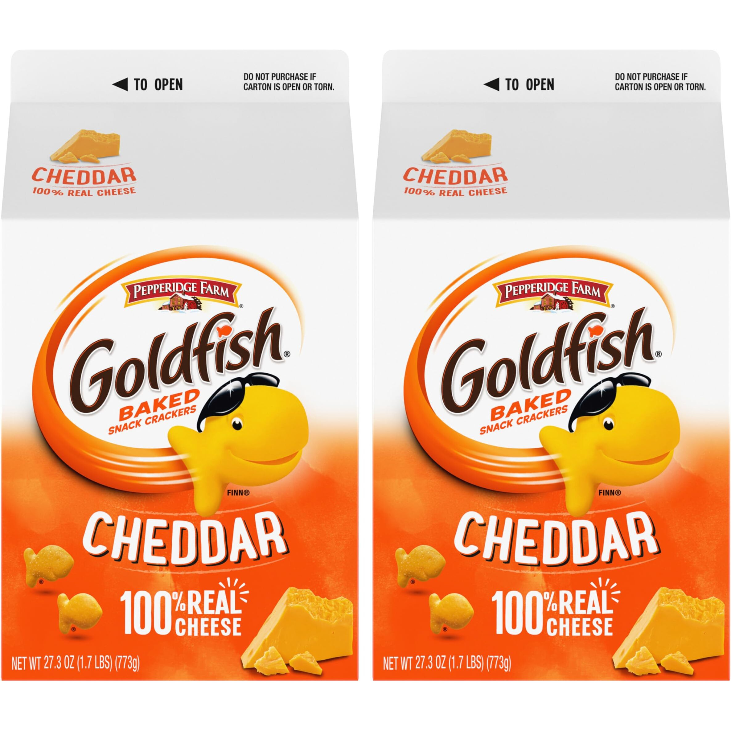 Goldfish Cheddar Crackers, 27.3 Oz Carton, 2 Ct Box