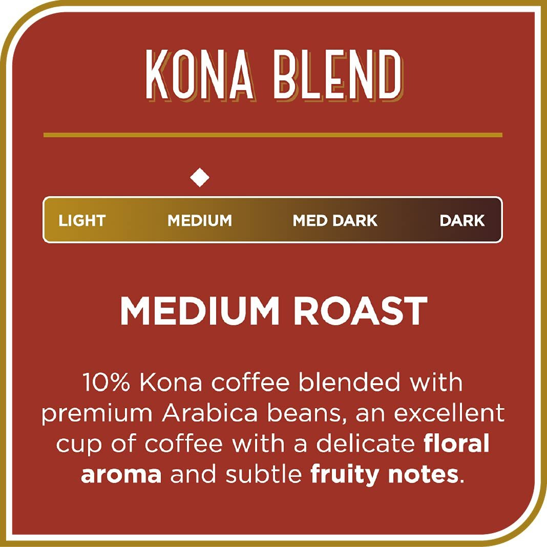 Don Francisco's Kona Blend Medium Roast Coffee Pods, 10% Kona Coffee, 100 Count - Recyclable Single-Serve Pods, Compatible With Keurig K-Cup Coffee Makers